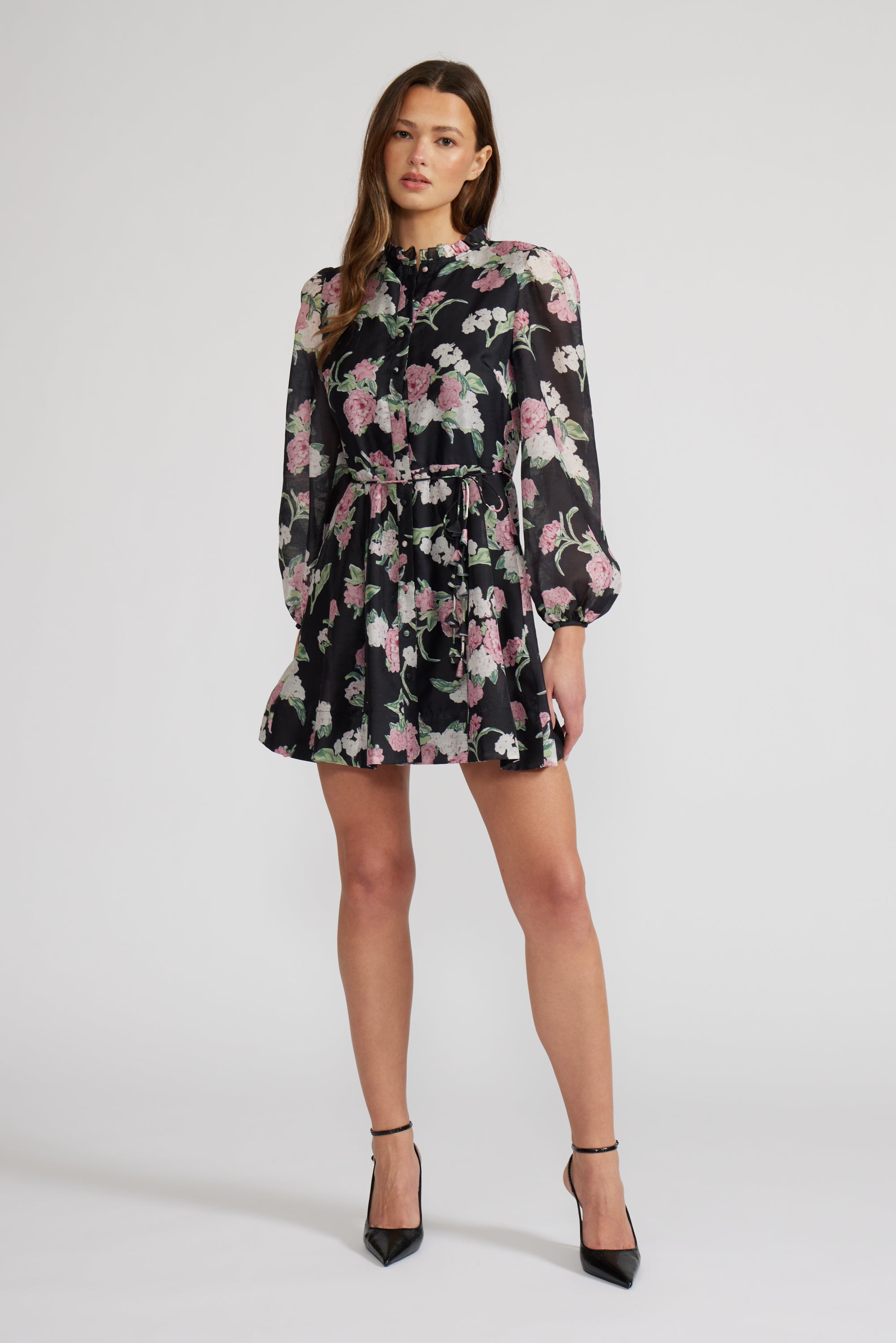 Lucy Paris - Nina Mini Dress - Black Floral