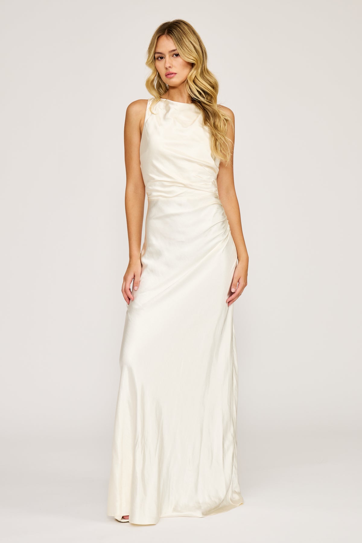 Halo Ivory Draped Dress