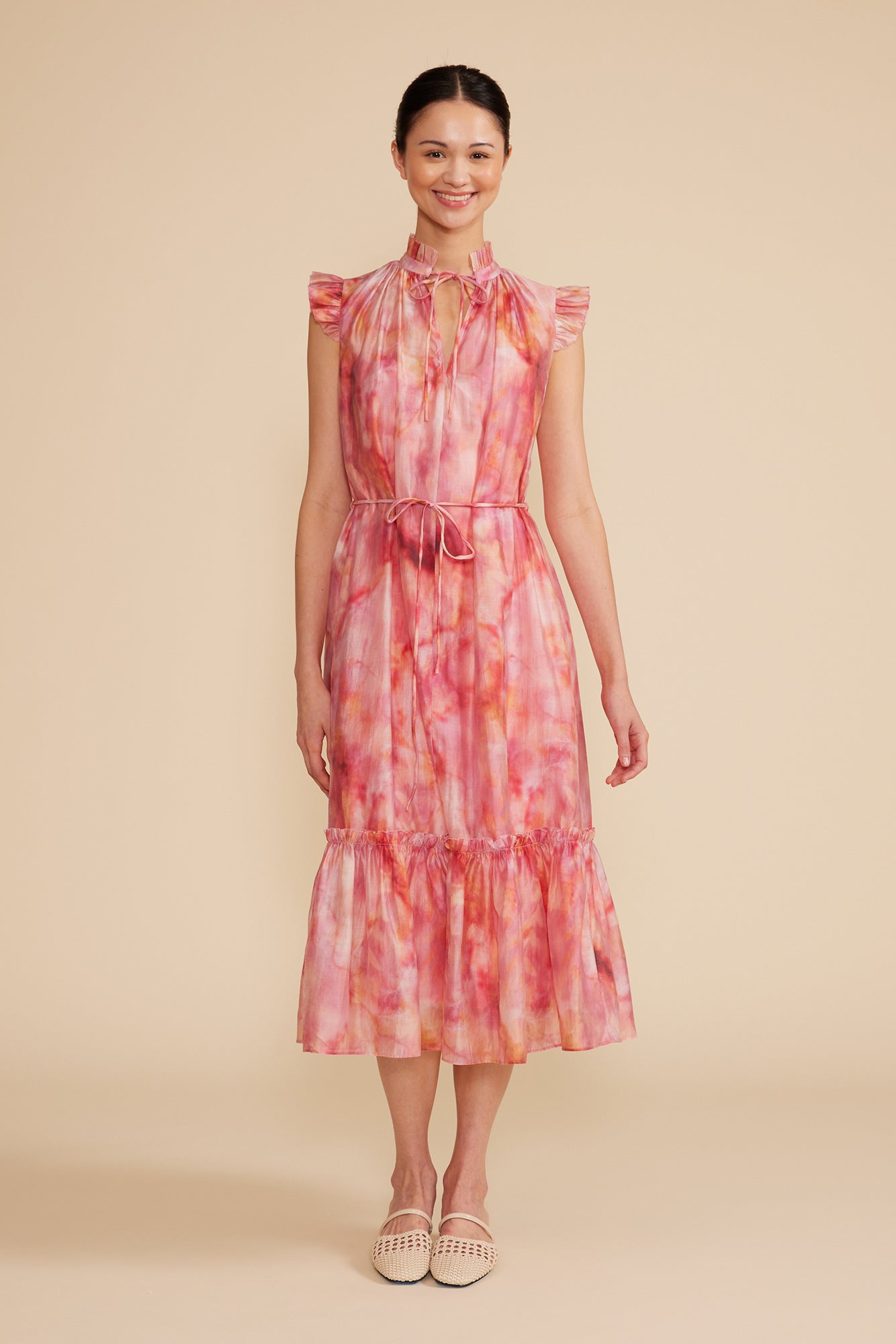 Lucy Paris - Anneliese Midi Dress - Pink