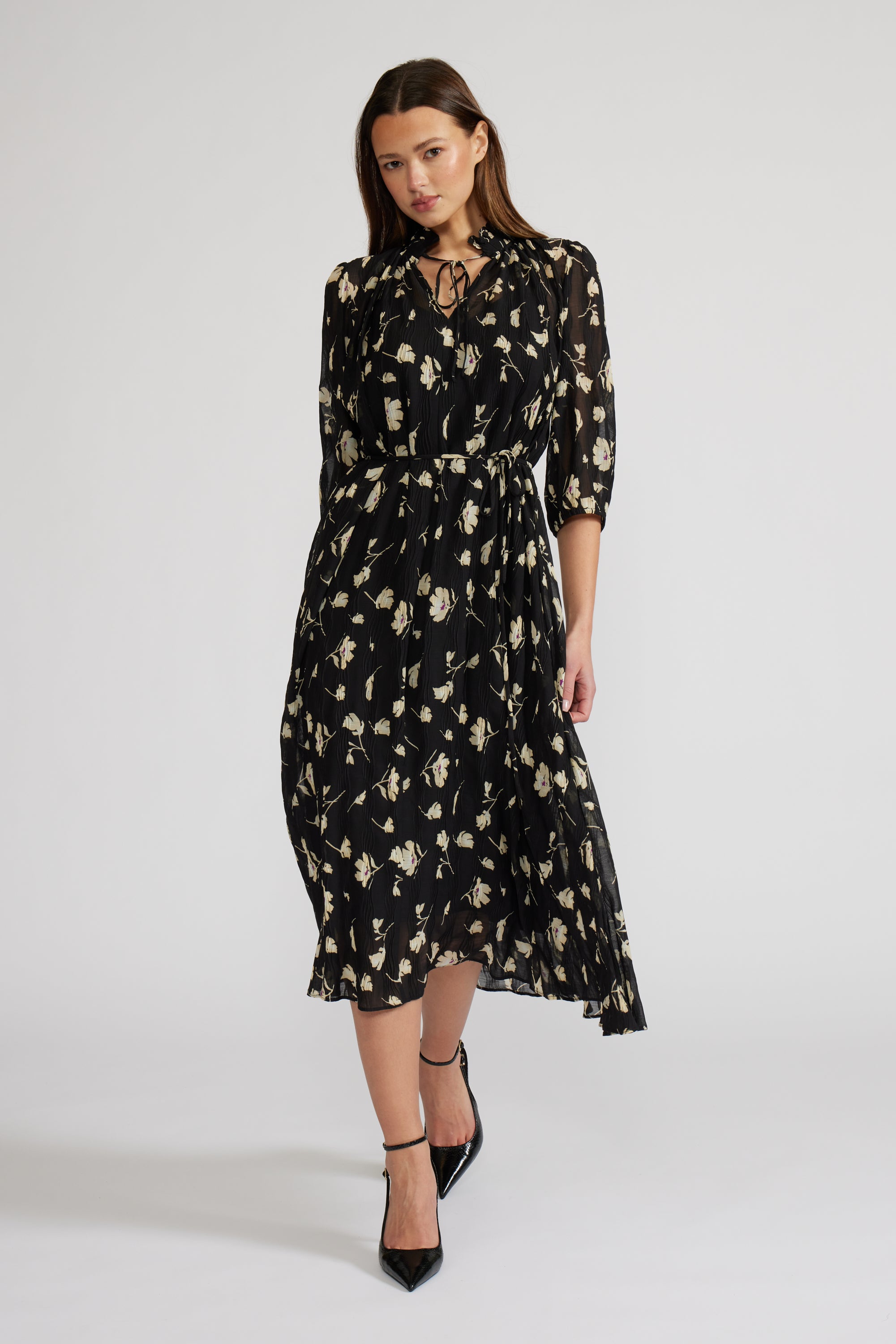Lucy Paris - Dena Floral Dress - Black