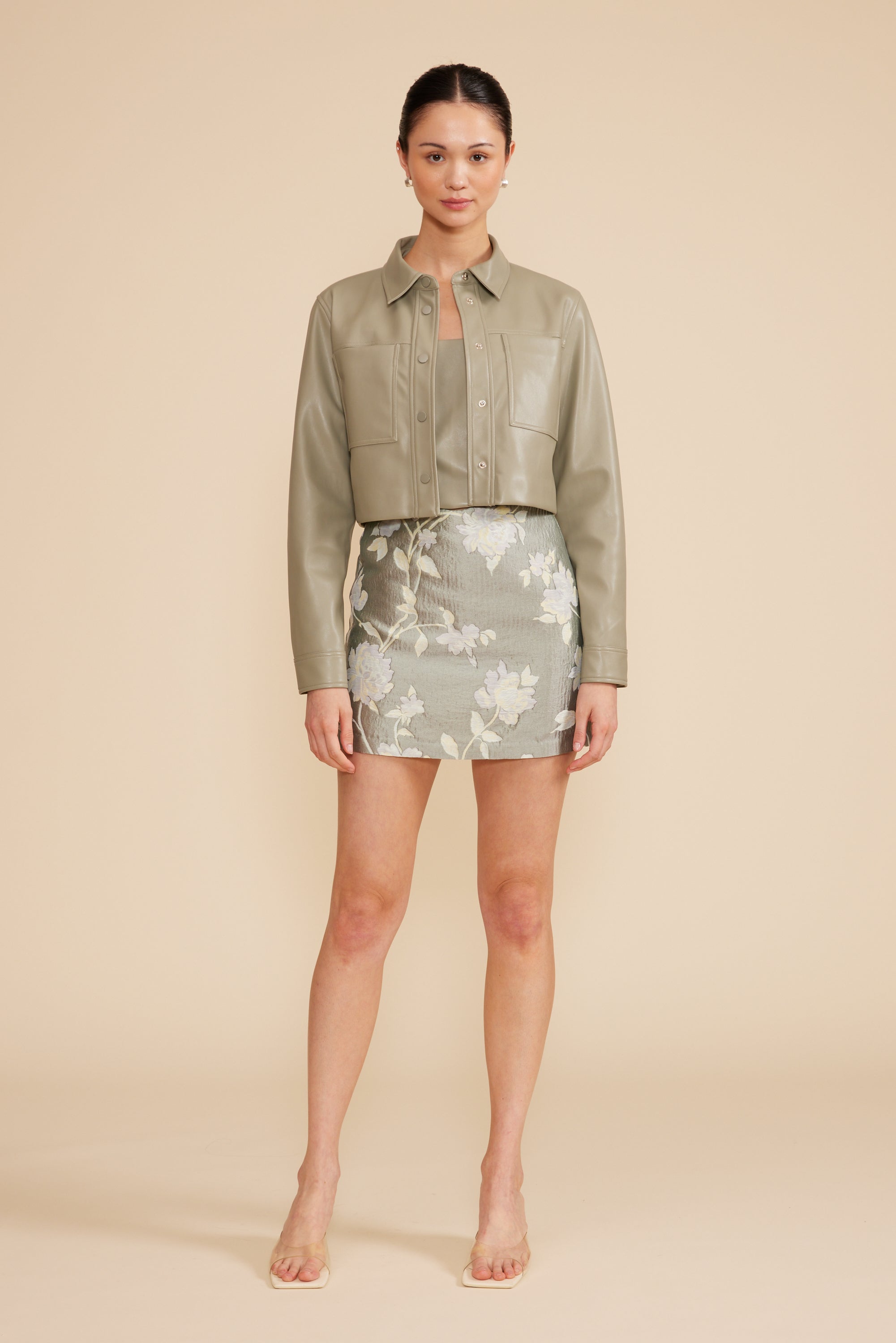 Lucy Paris - Nico Mini Skirt - Sage