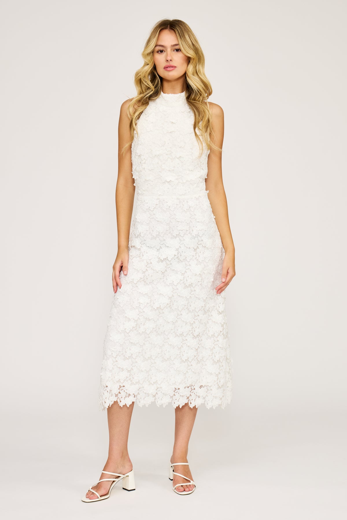 Lucy Paris - Serafina Halter Dress - White Small