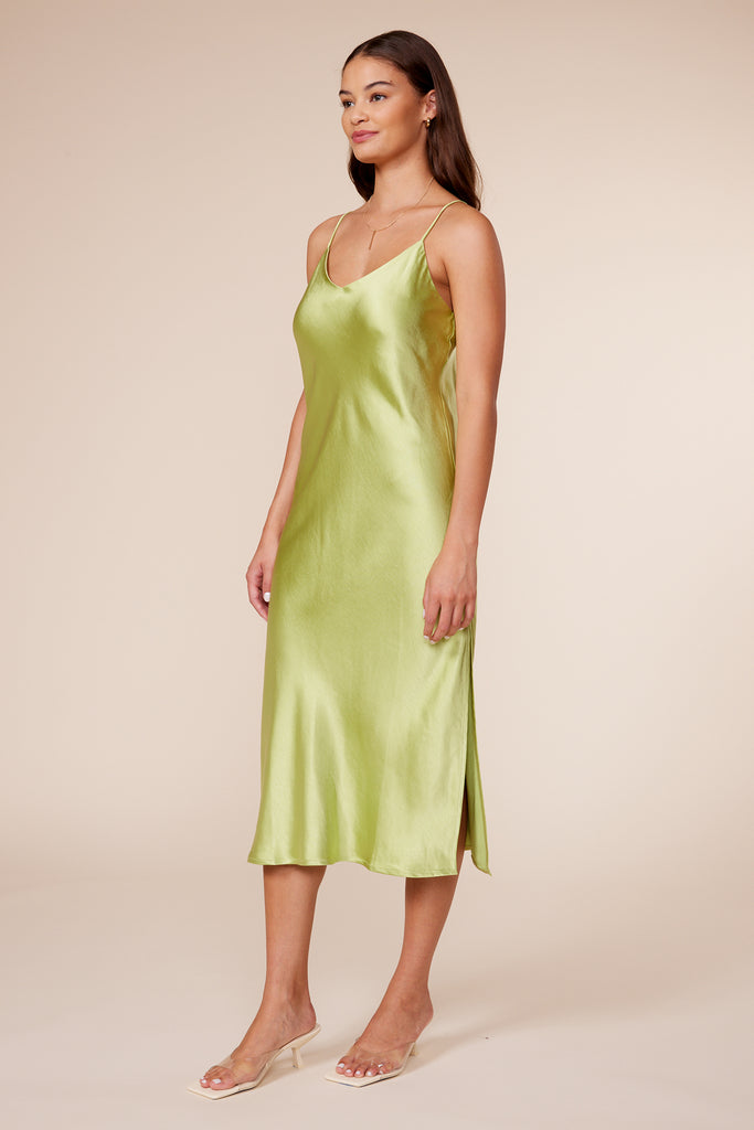Colette Slip Dress- Lime