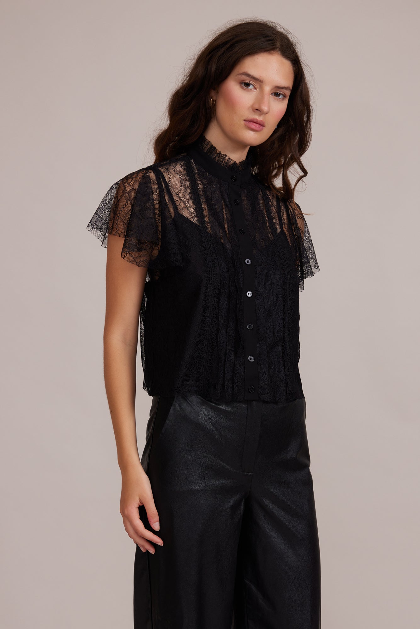 Dutchess Lace Top- Black