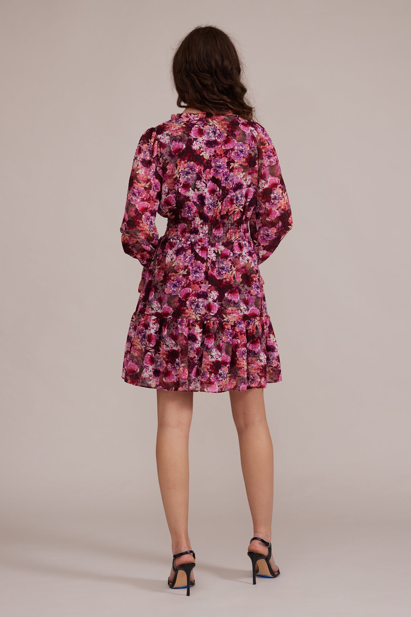 Garner Floral Dress - Megenta