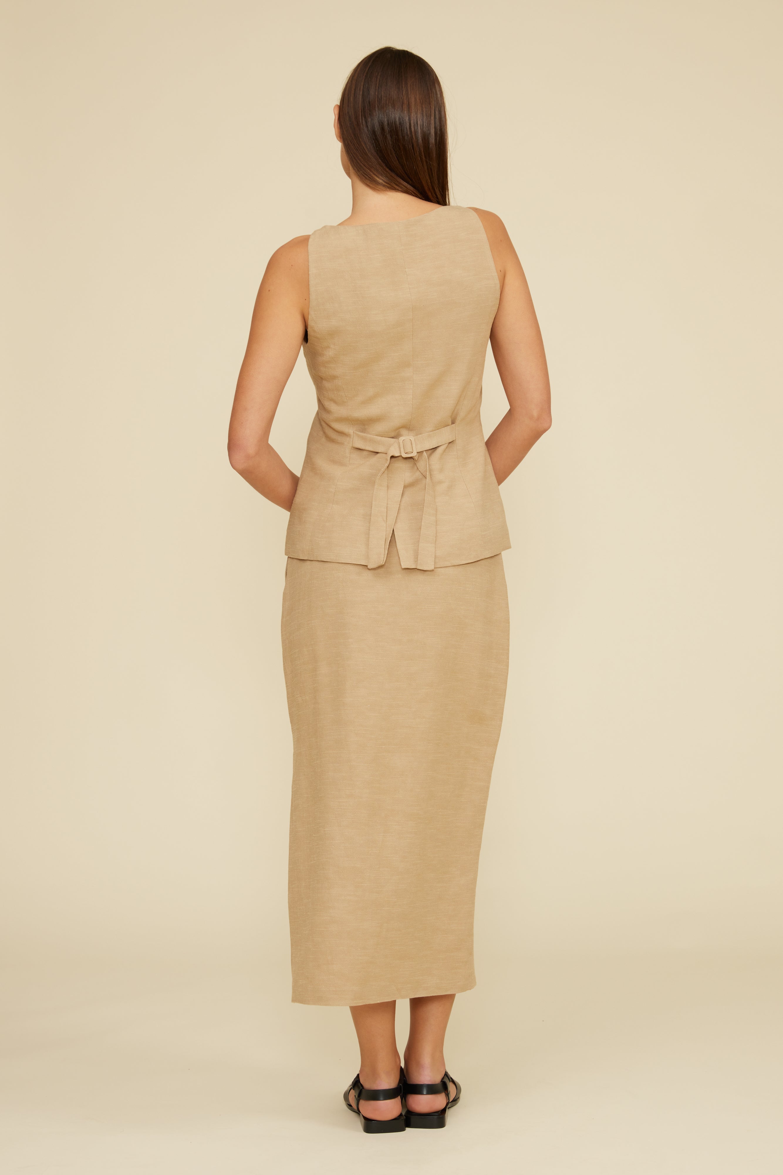 Kori Vest Top - Khaki