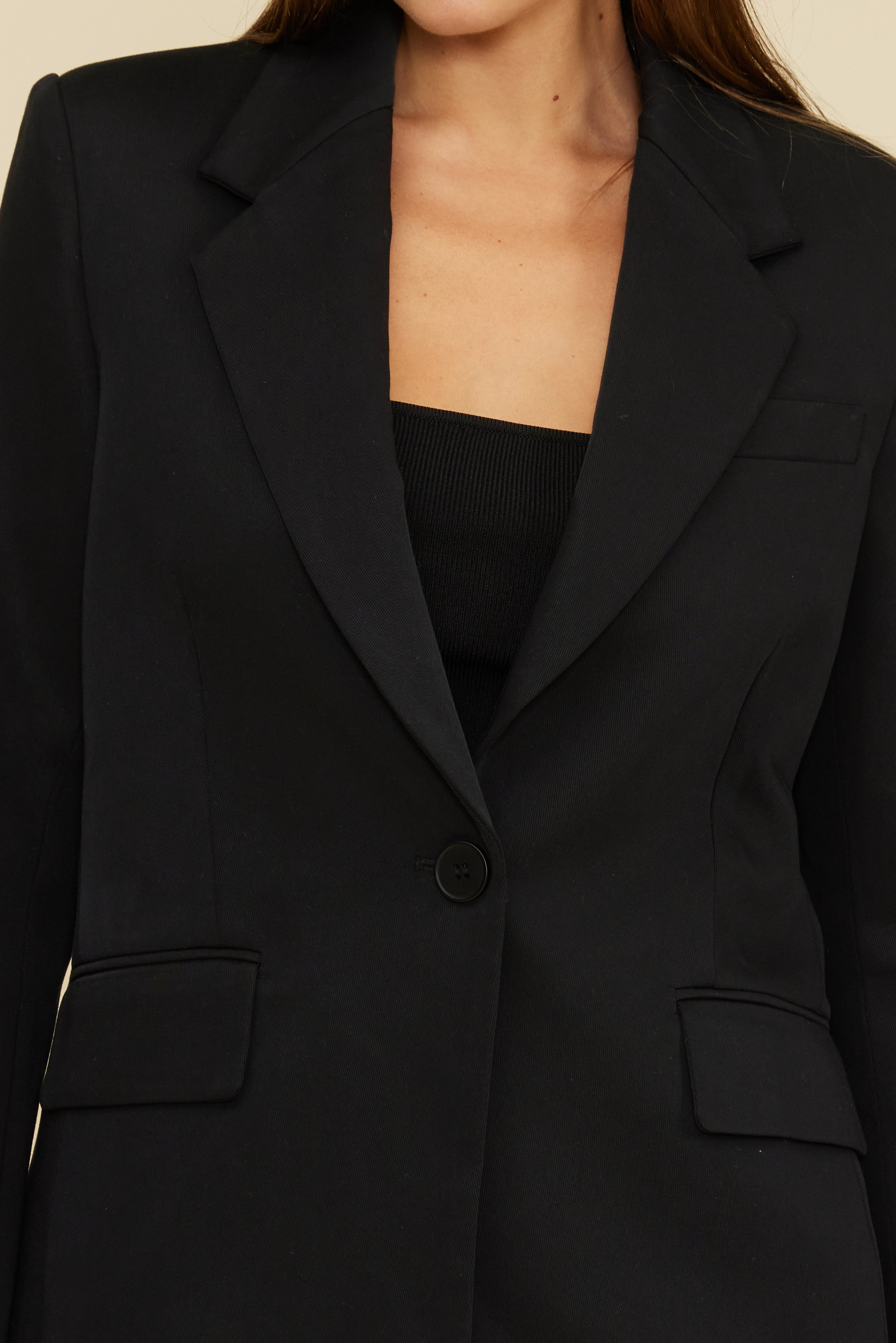 Tara Cupro Blazer - Black