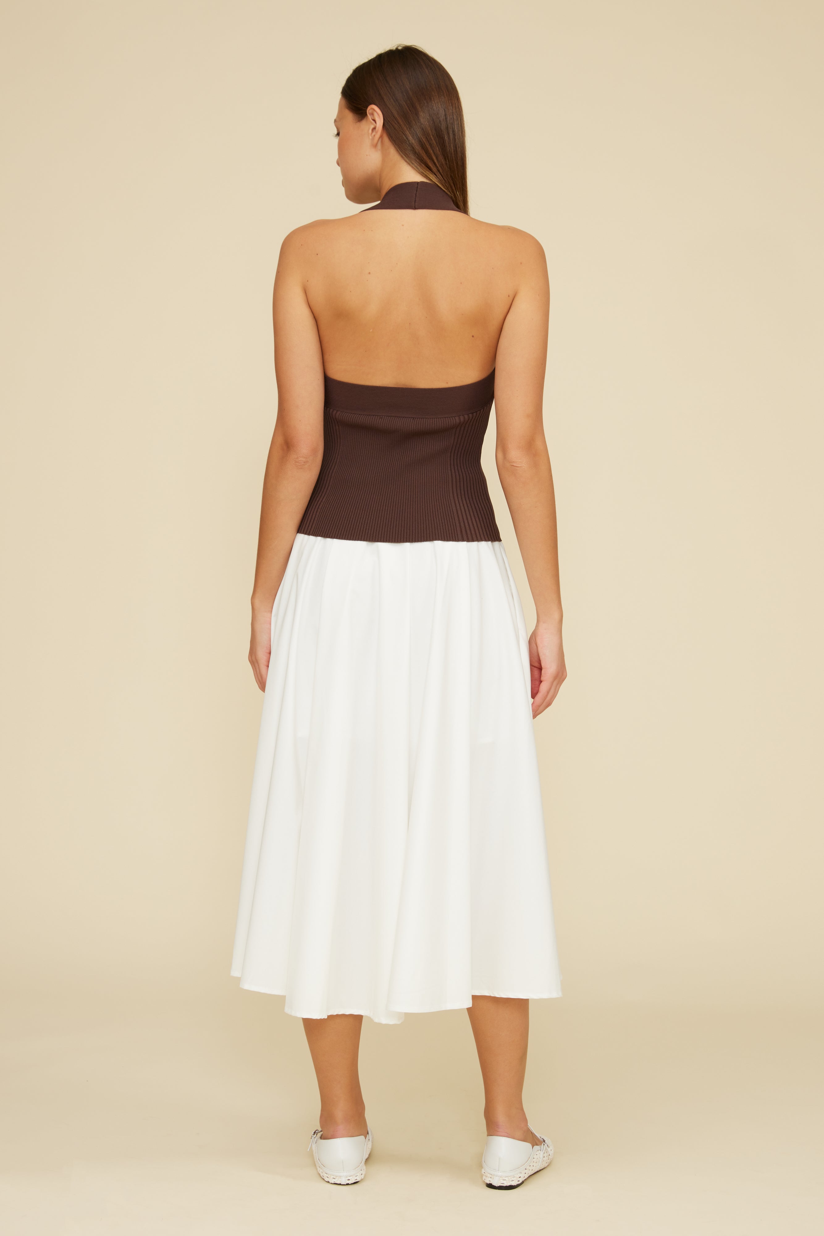 Lydia Halter Top - Brown