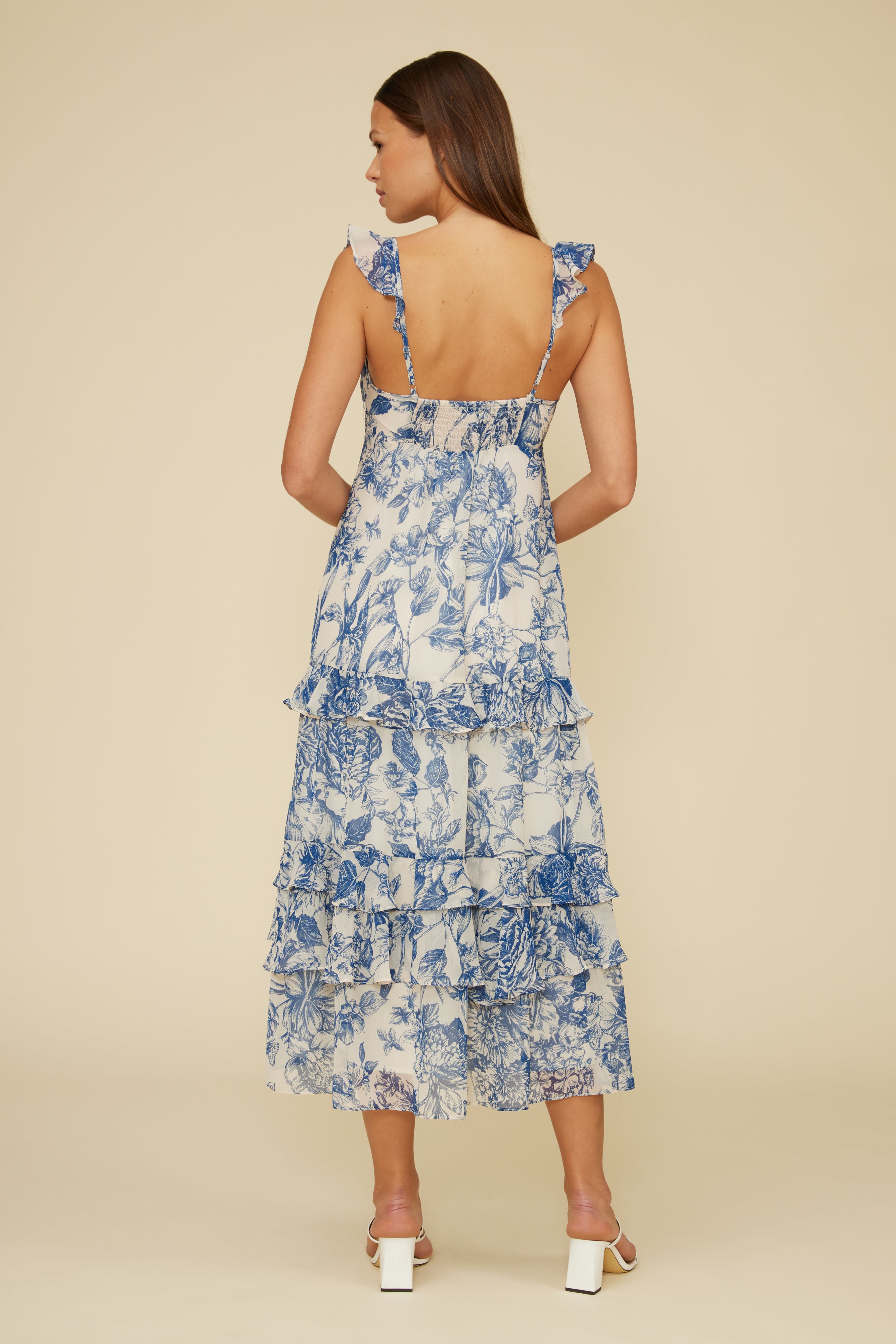 Cassandra Tiered Dress - Blue