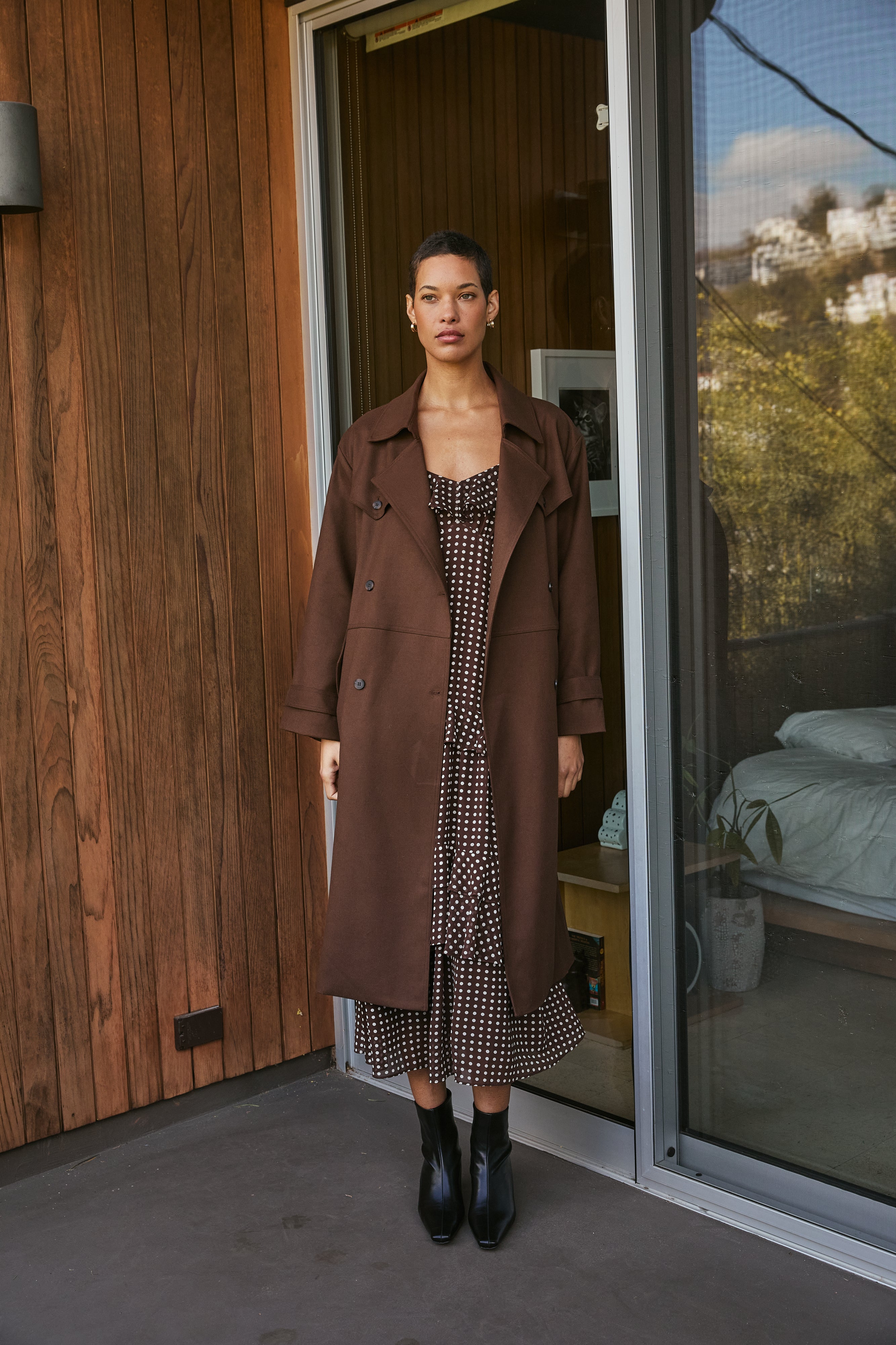 Allen Trench Coat - Brown