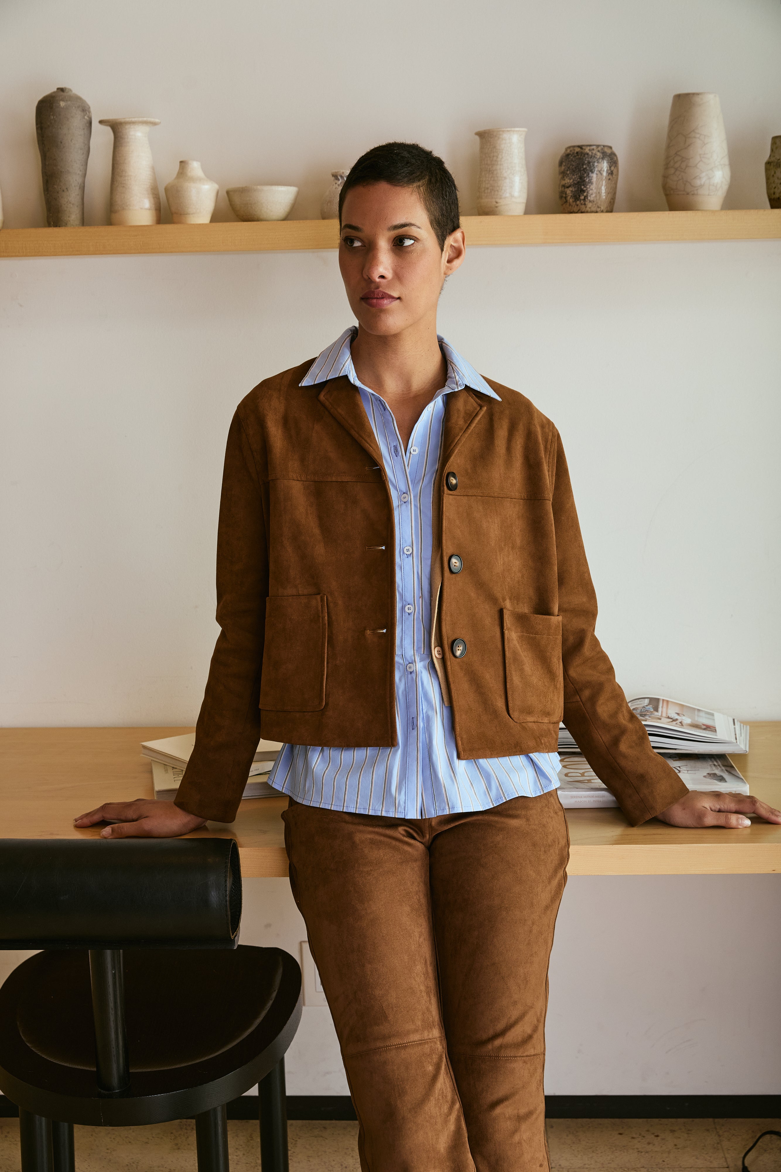 Brent Suede Jacket - Toffee