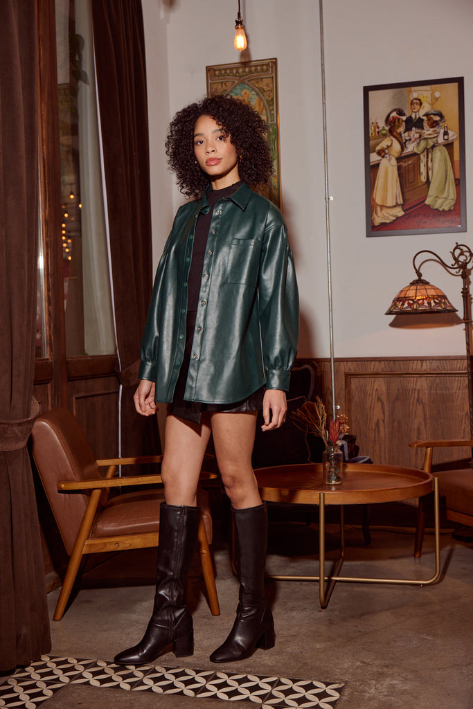 Jules Oversized Leather Top