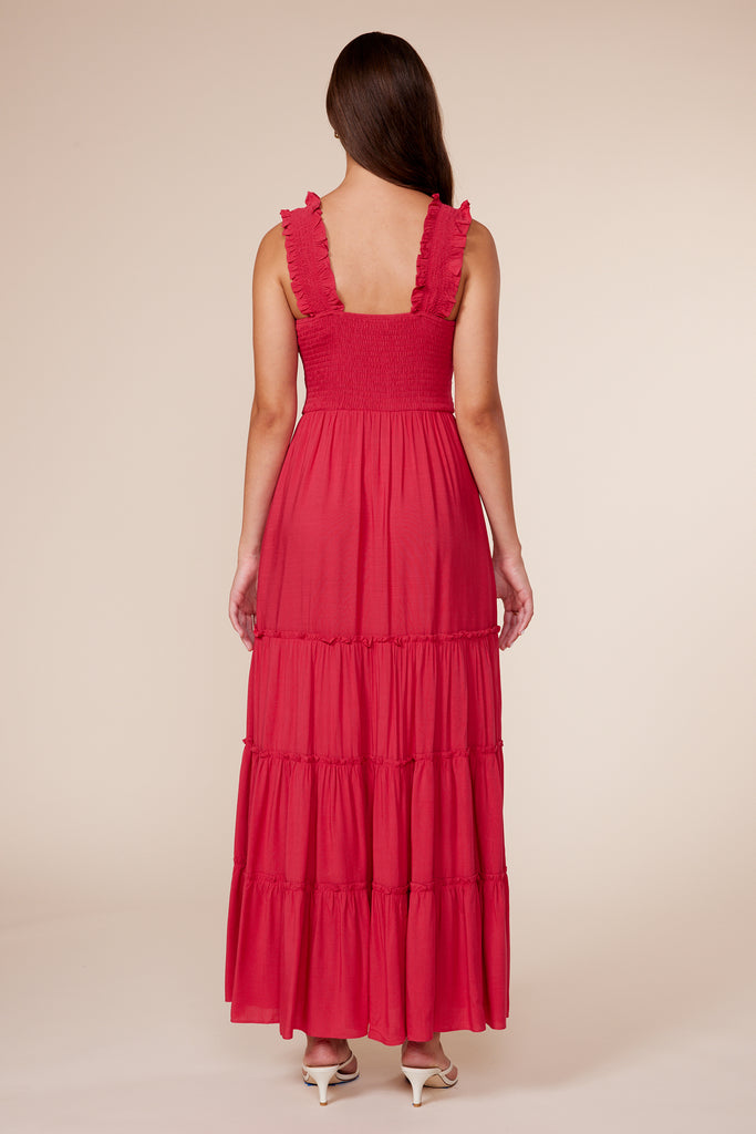 Dylan Smocked Dress - Fuschia