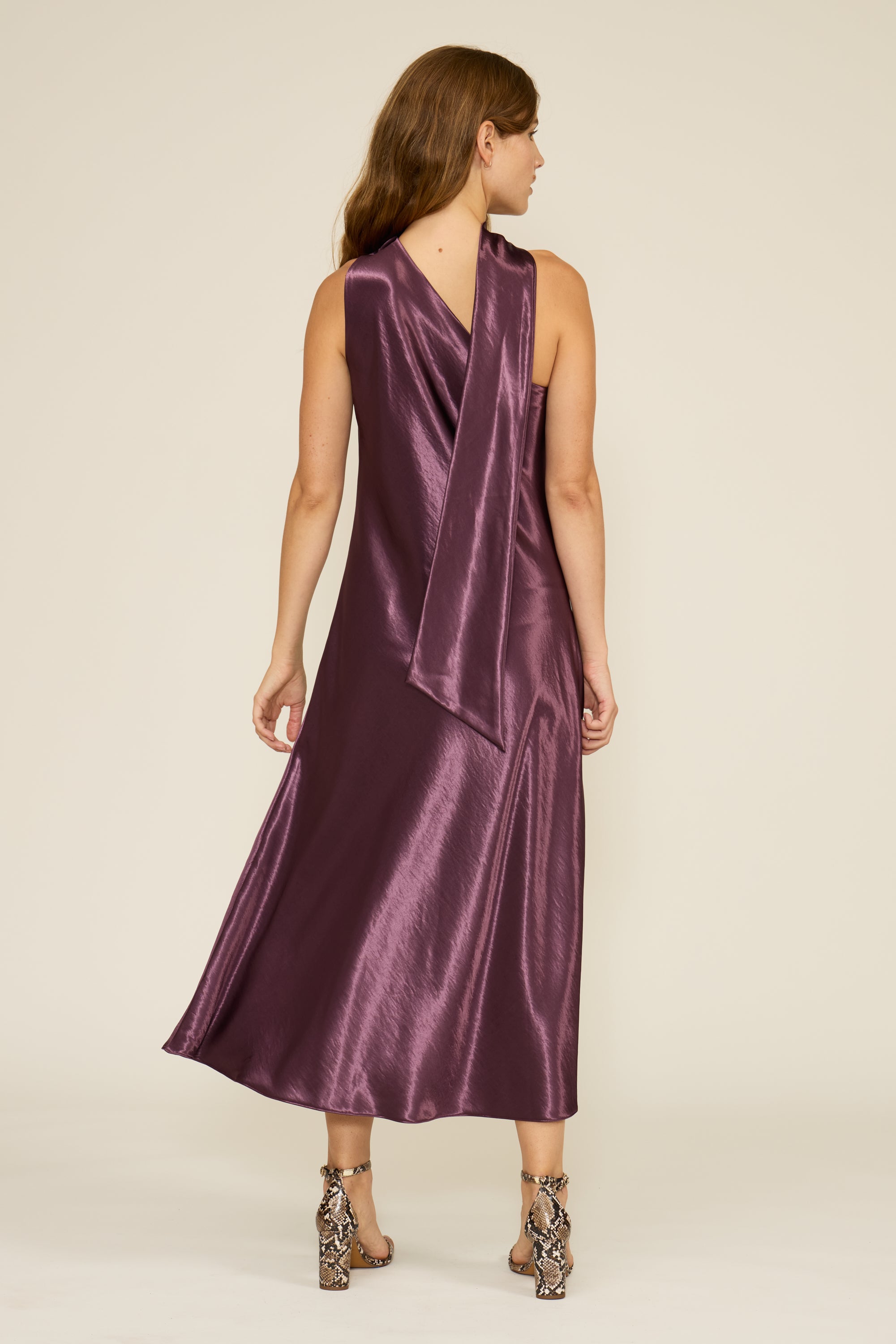 Hunter Maxi Scarf Dress - Plum
