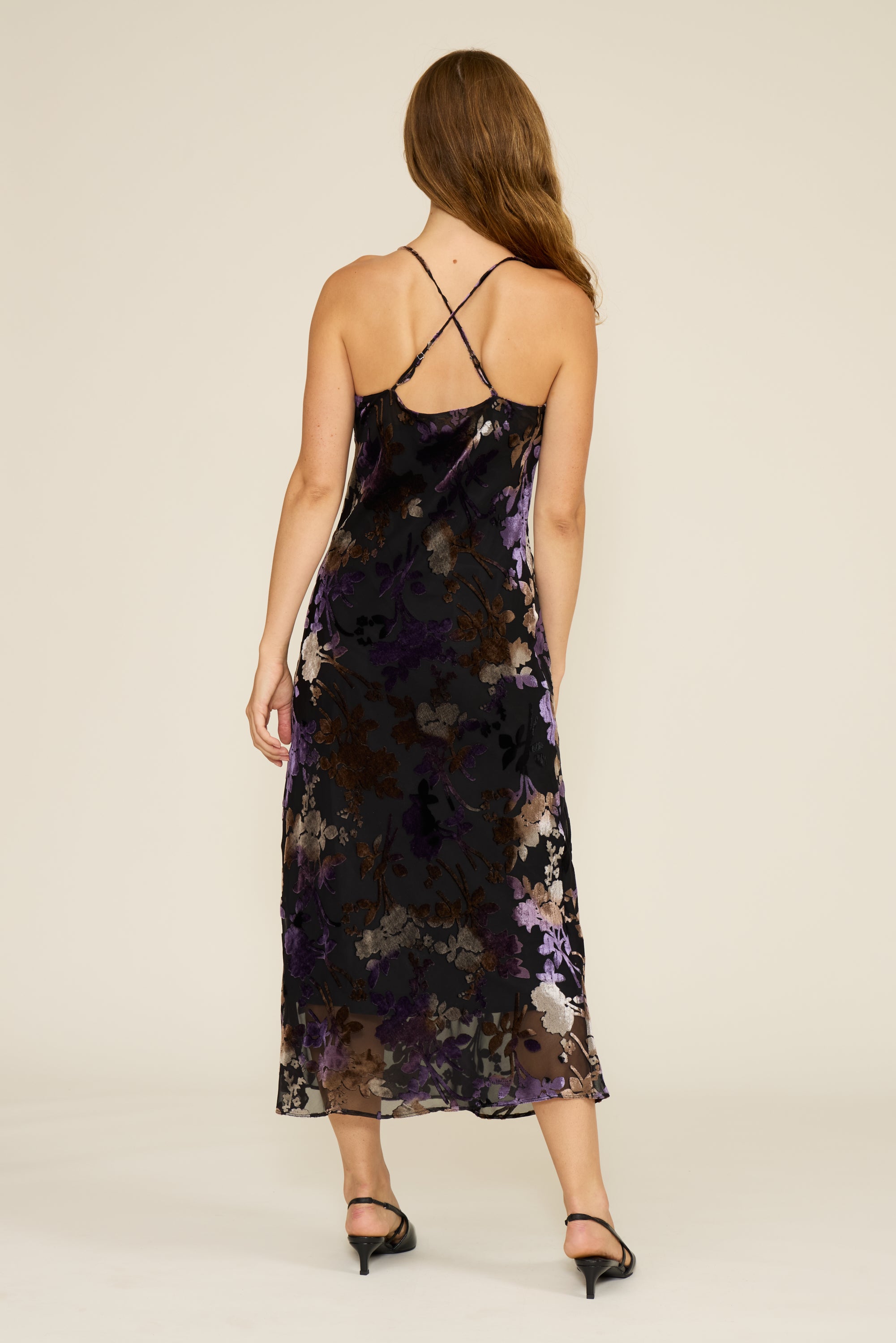Wisteria Maxi Dress - Purple Floral
