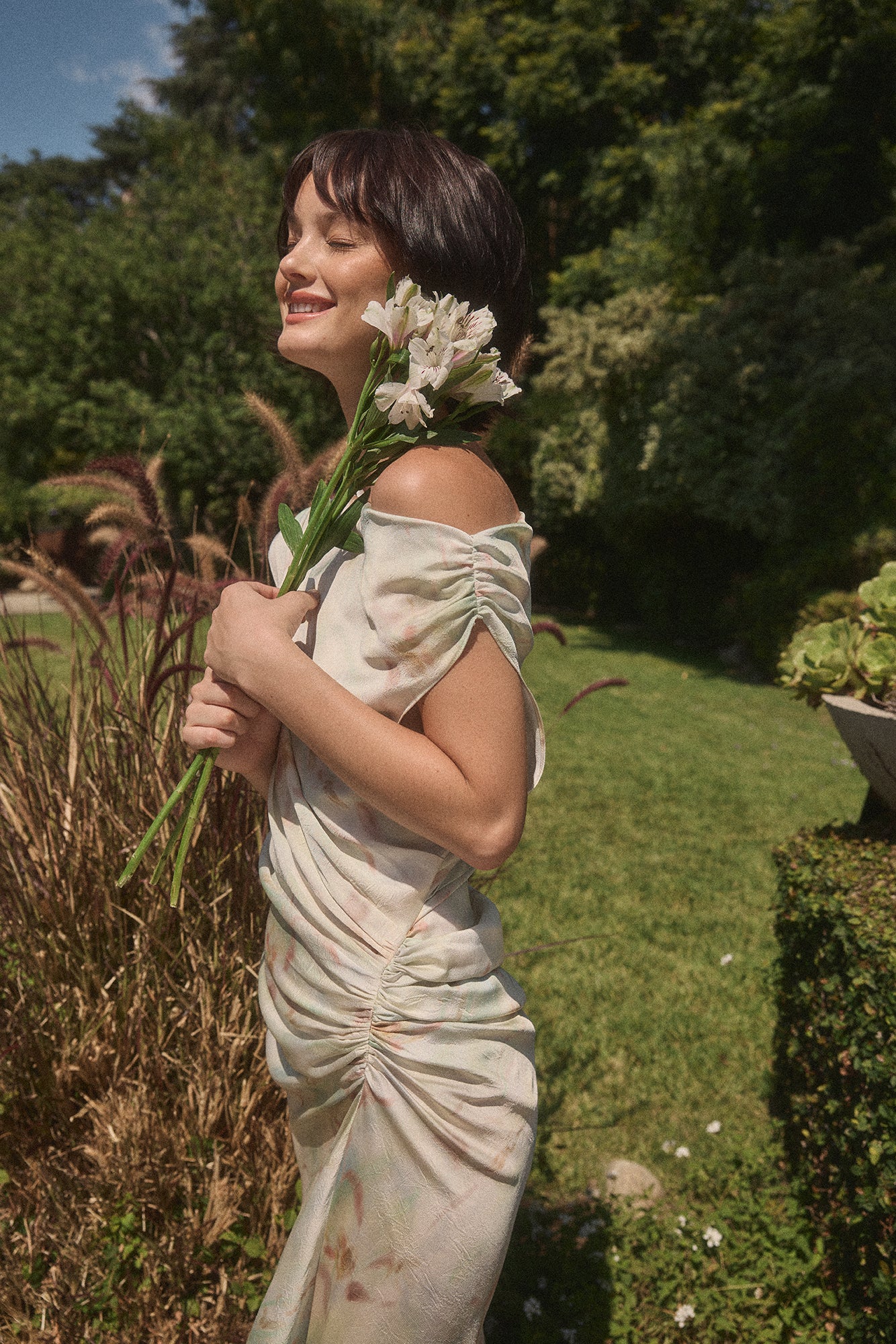 Arta Gathered Dress - Mint