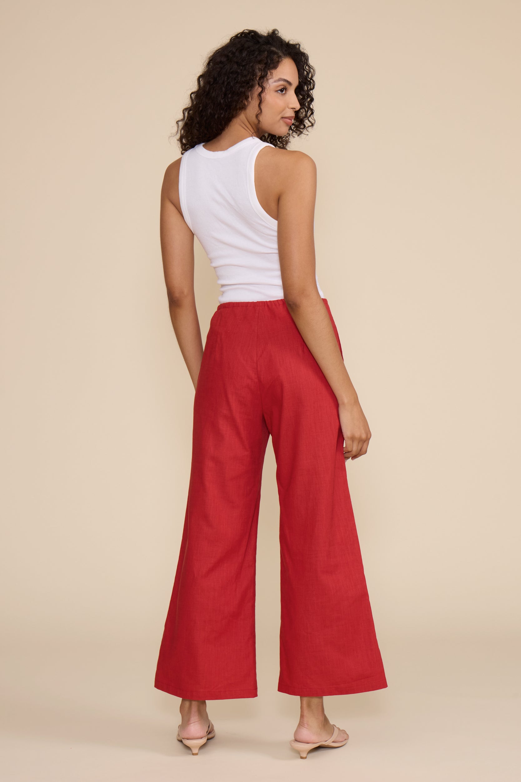 Carson Relaxed Pants - Brick Red