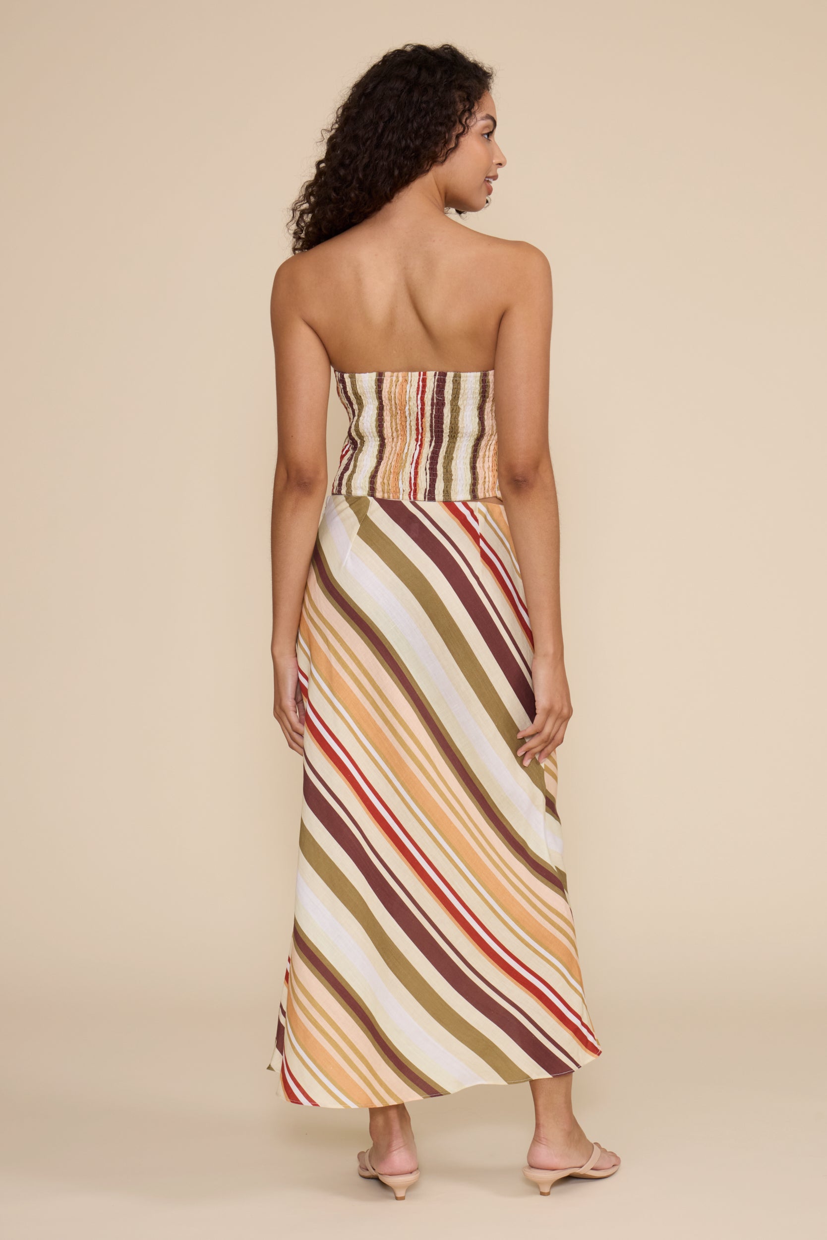 Kenzie Scarf Top - Multi Stripe