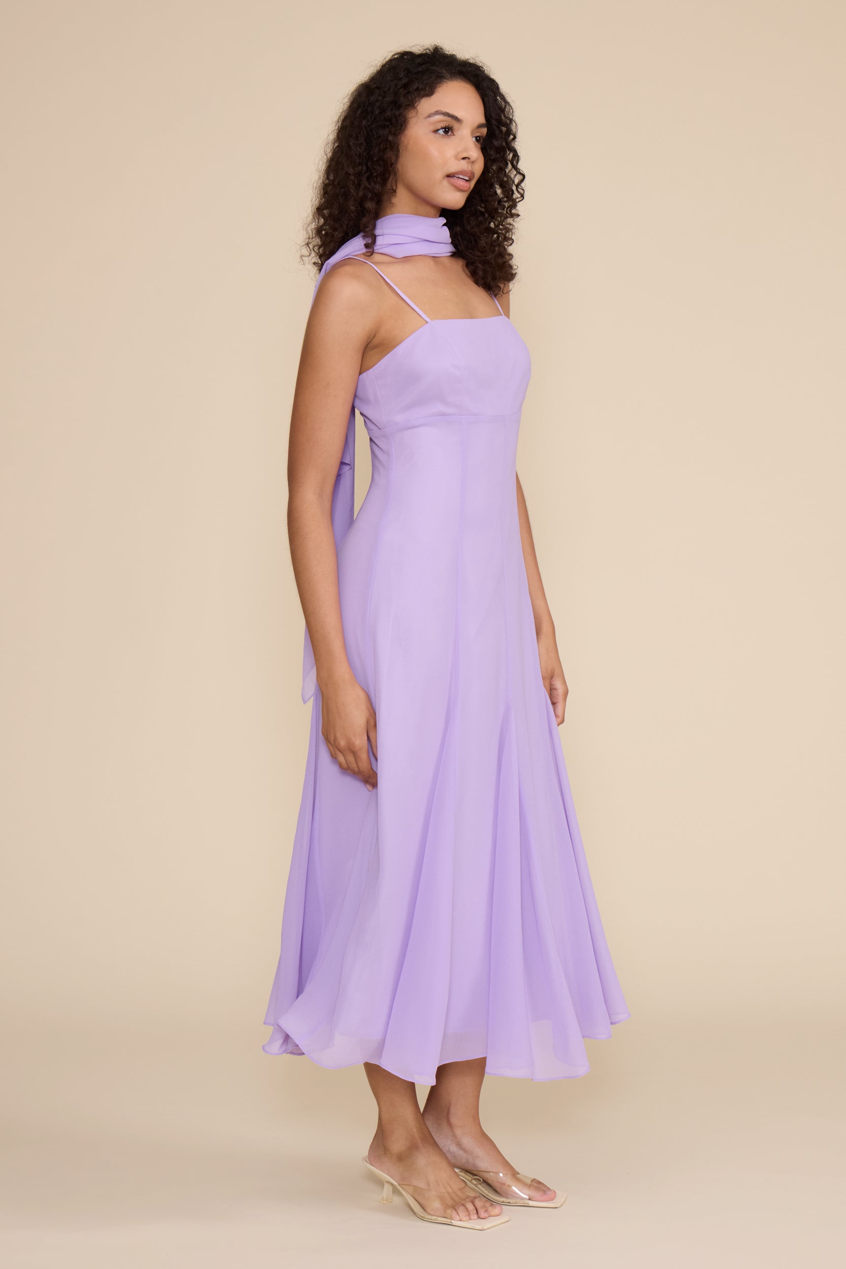 Sable Scarf Dress - Lavender