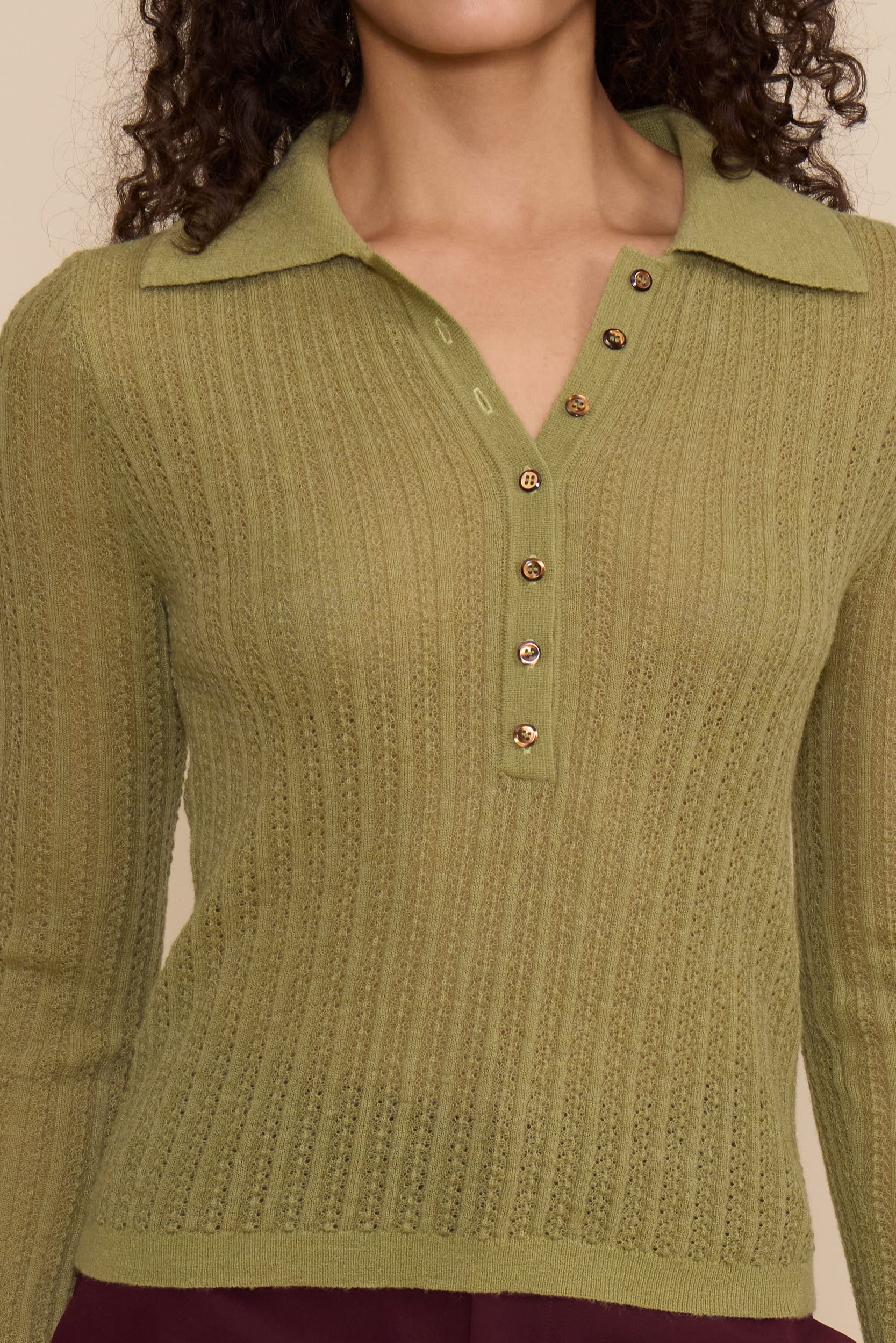 Lejla Polo LS Top - Green