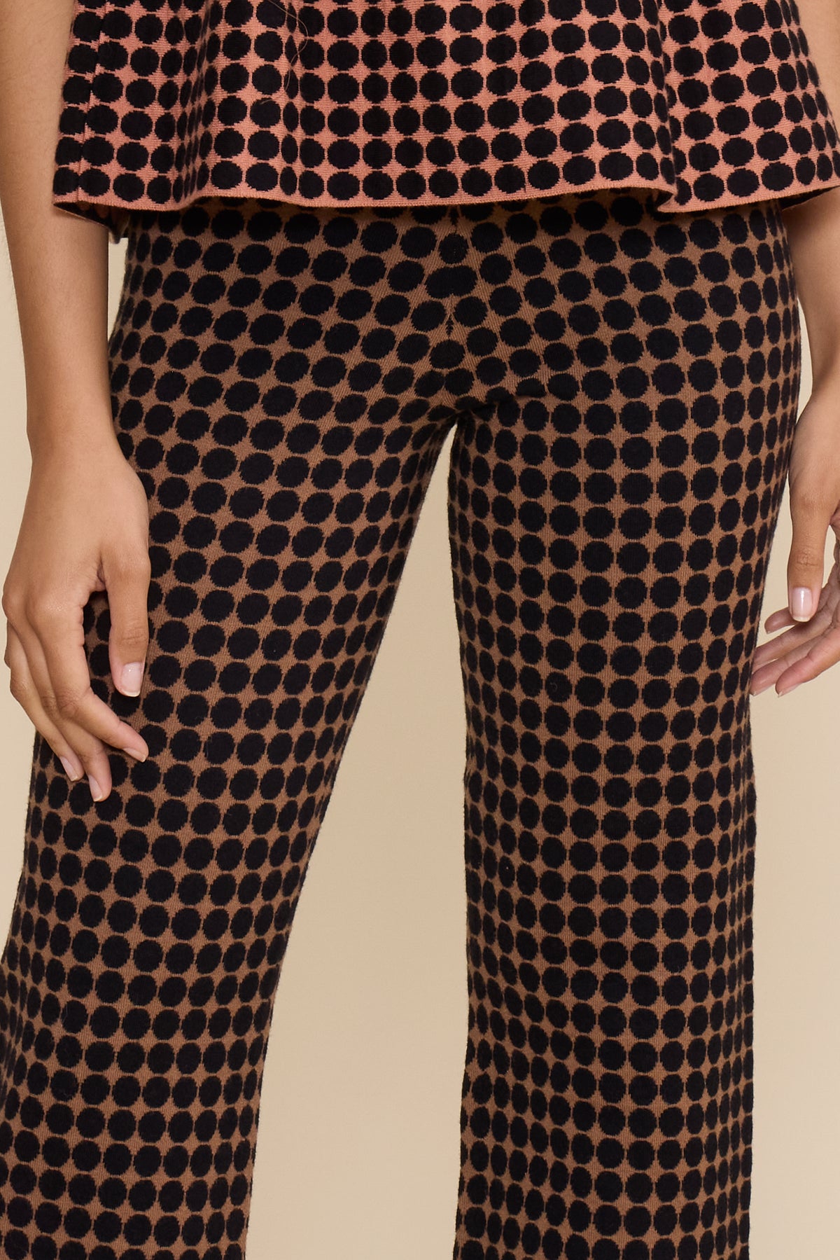 Mia Knit Pant - Brown Multi