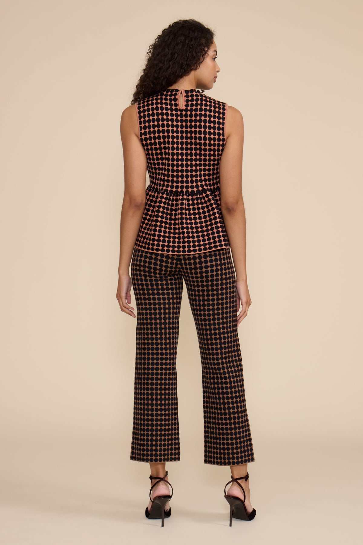 Mia Knit Pant - Brown Multi