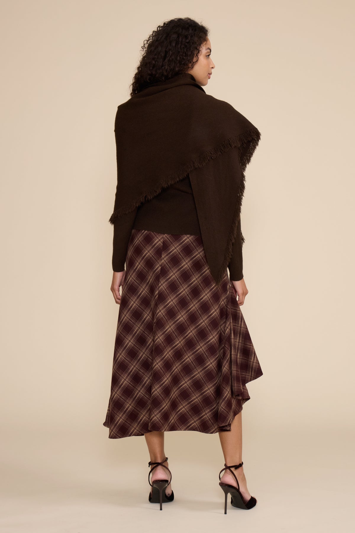Mikey Asymmetrical Skirt - Brown