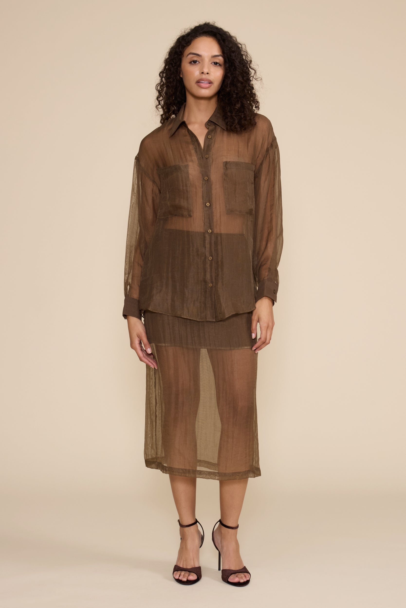 Carlen Cargo Pocket Top - Olive