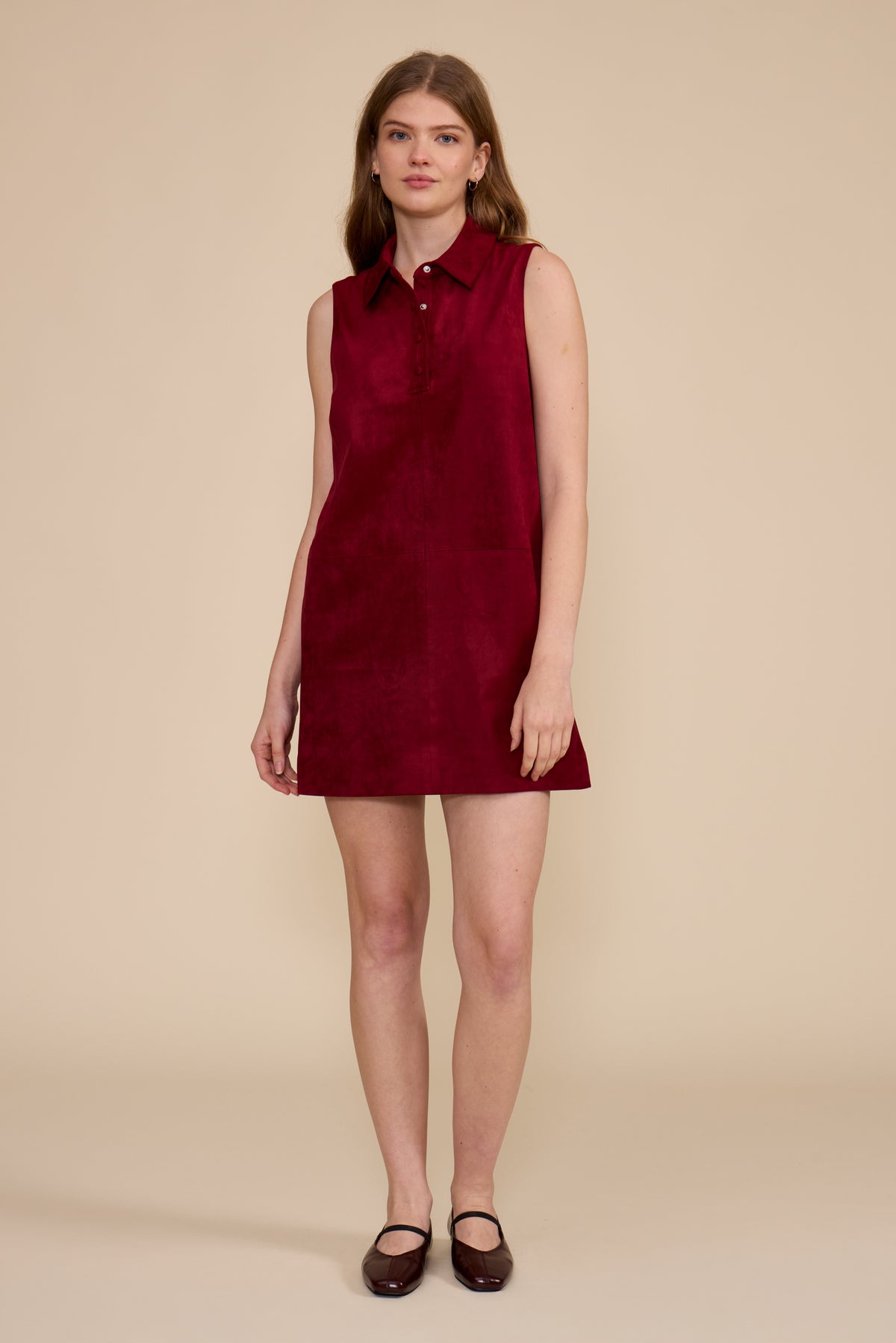 Amanda Mini Dress - Deep Merlot