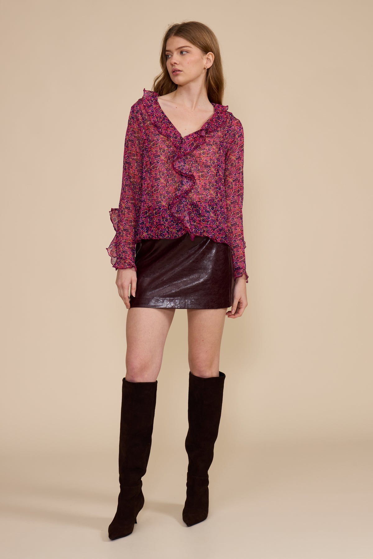 Hart Faux Leather Mini Skirt