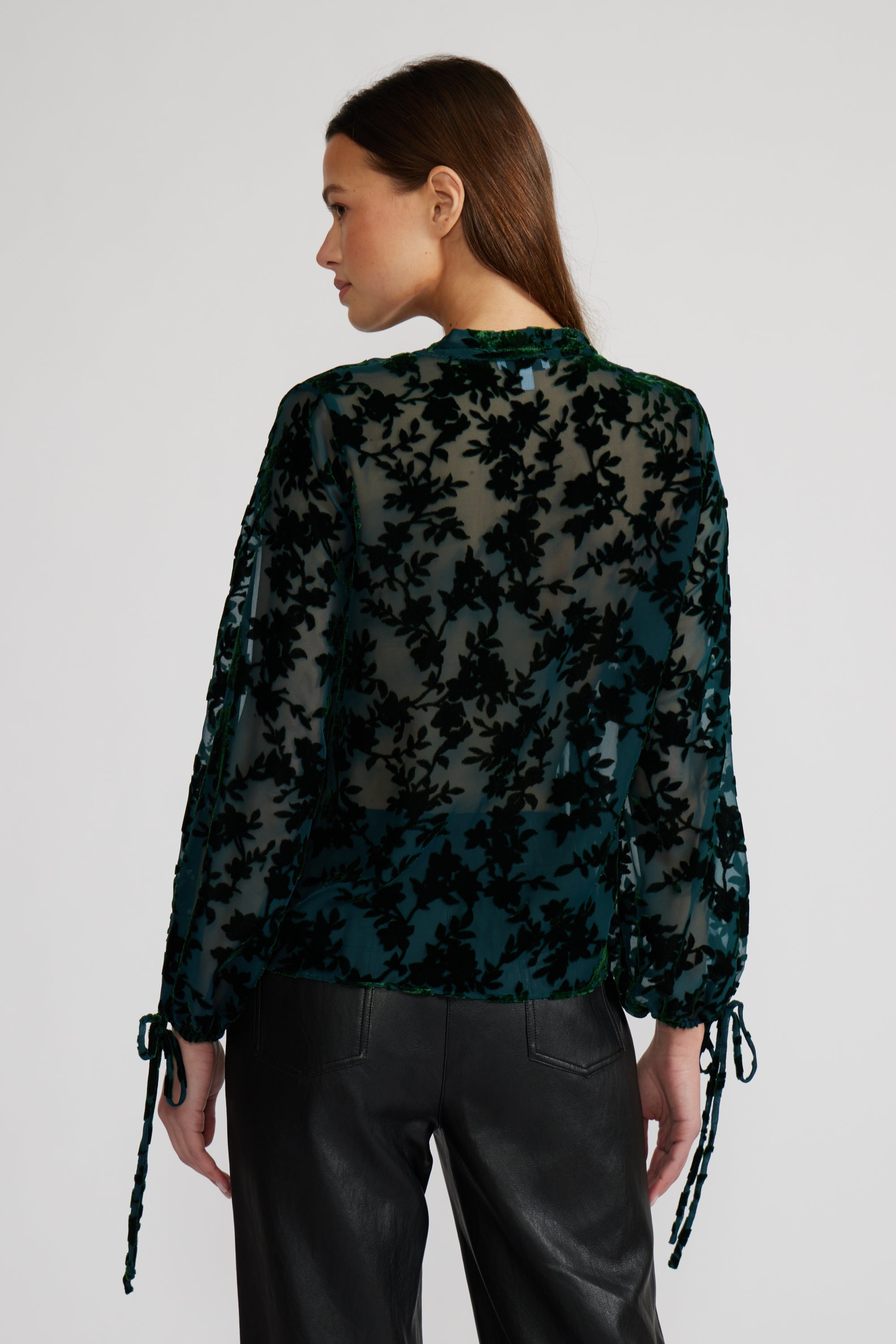 Jacaranda Burnout Top - Teal