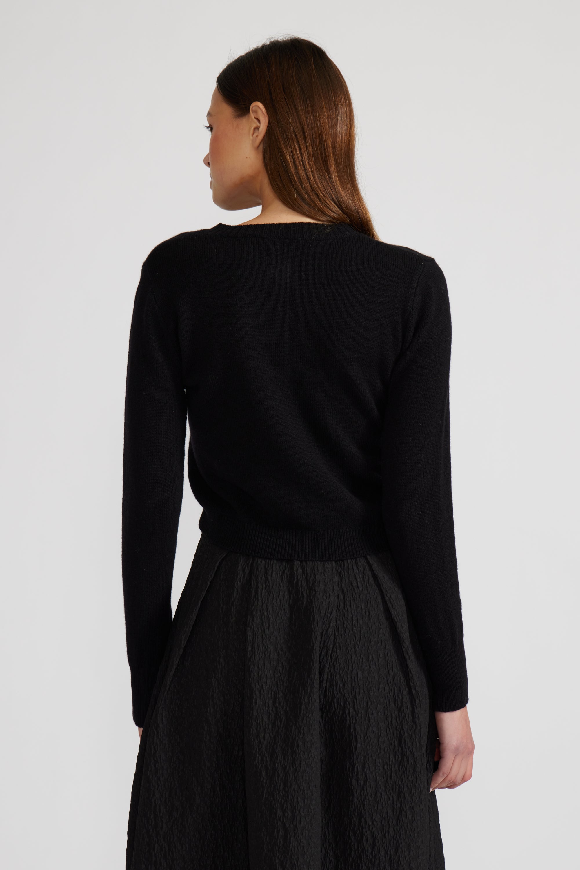 Nilda Beaded Cardigan - Black