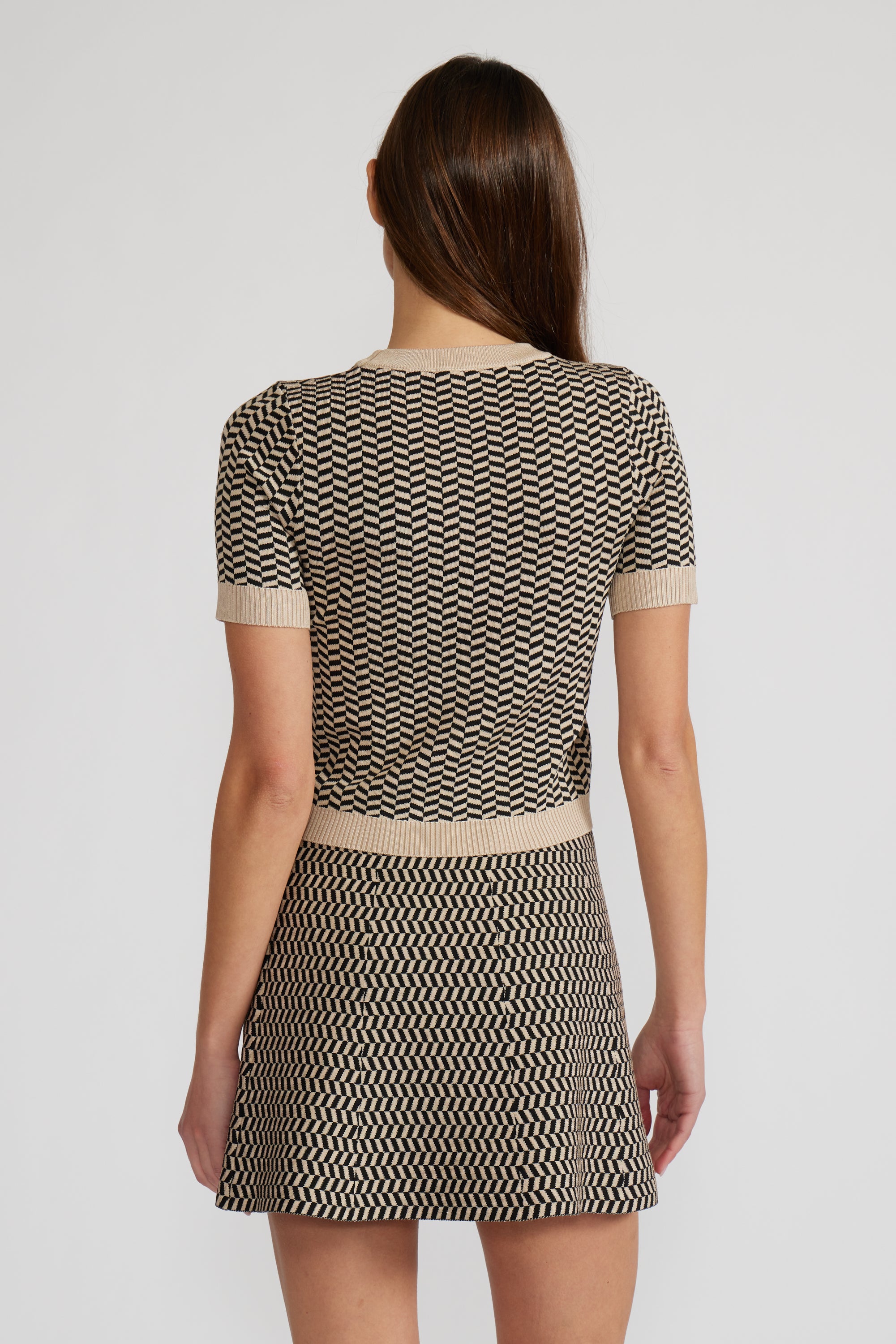 Pip Knit Skirt - Black Tan