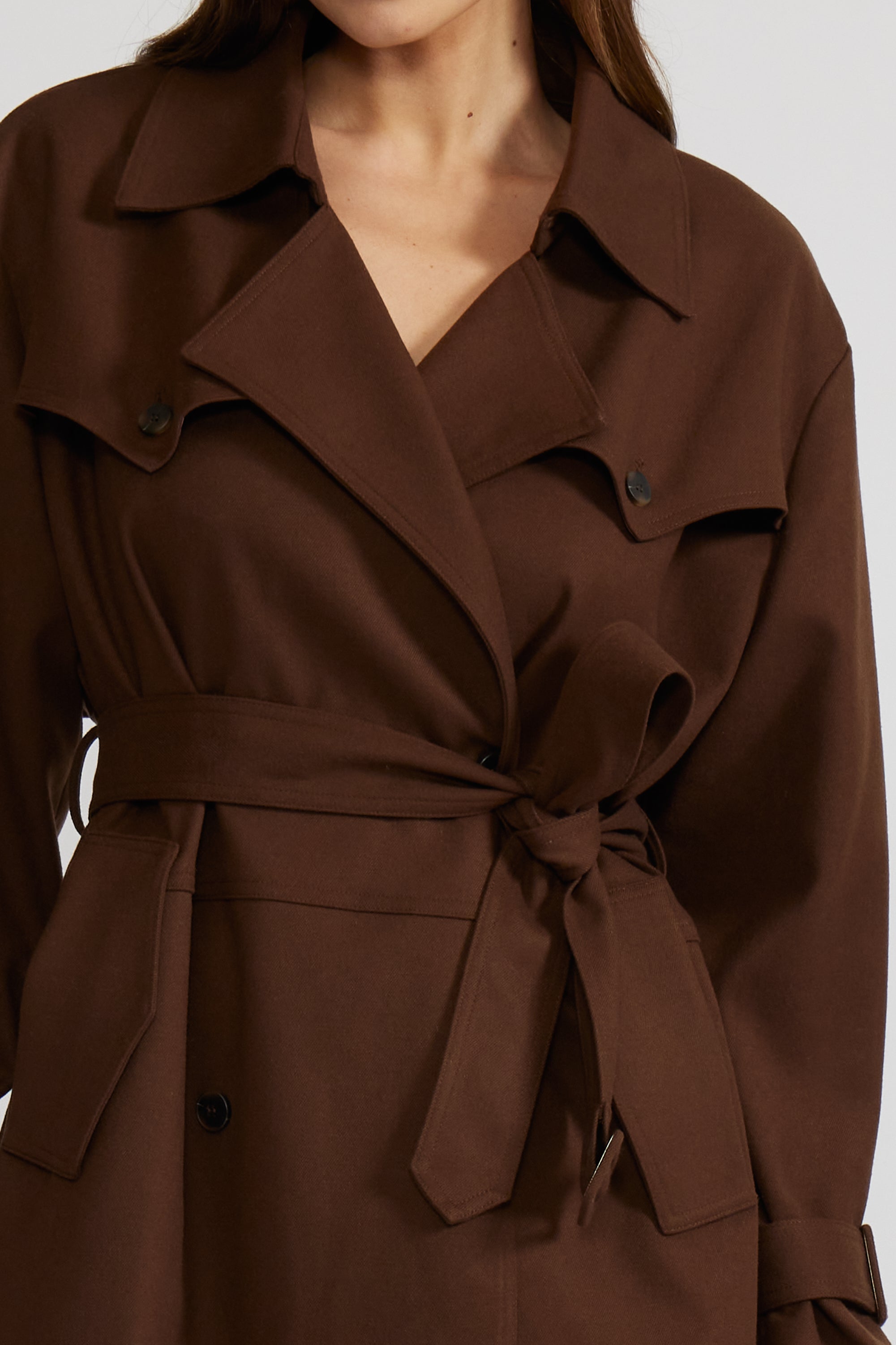Allen Trench Coat - Brown