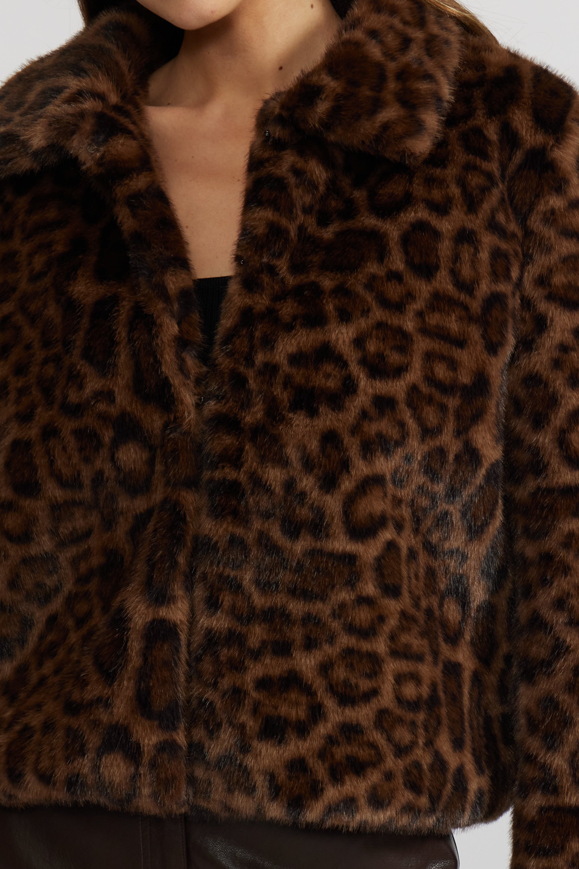 Bambi Faux Fur Jacket - Leopard