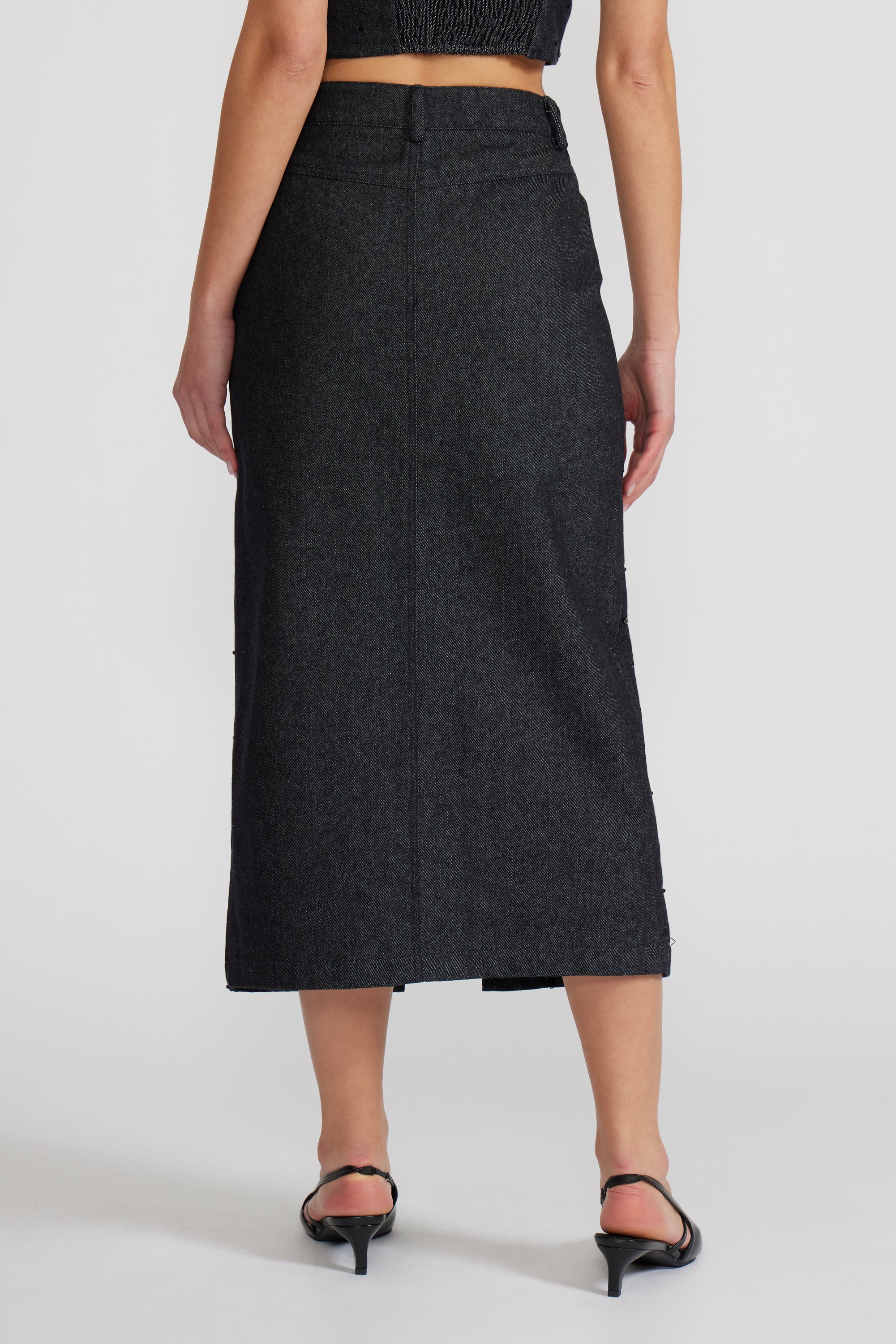 Waverly Beaded Skirt - Dark Blue