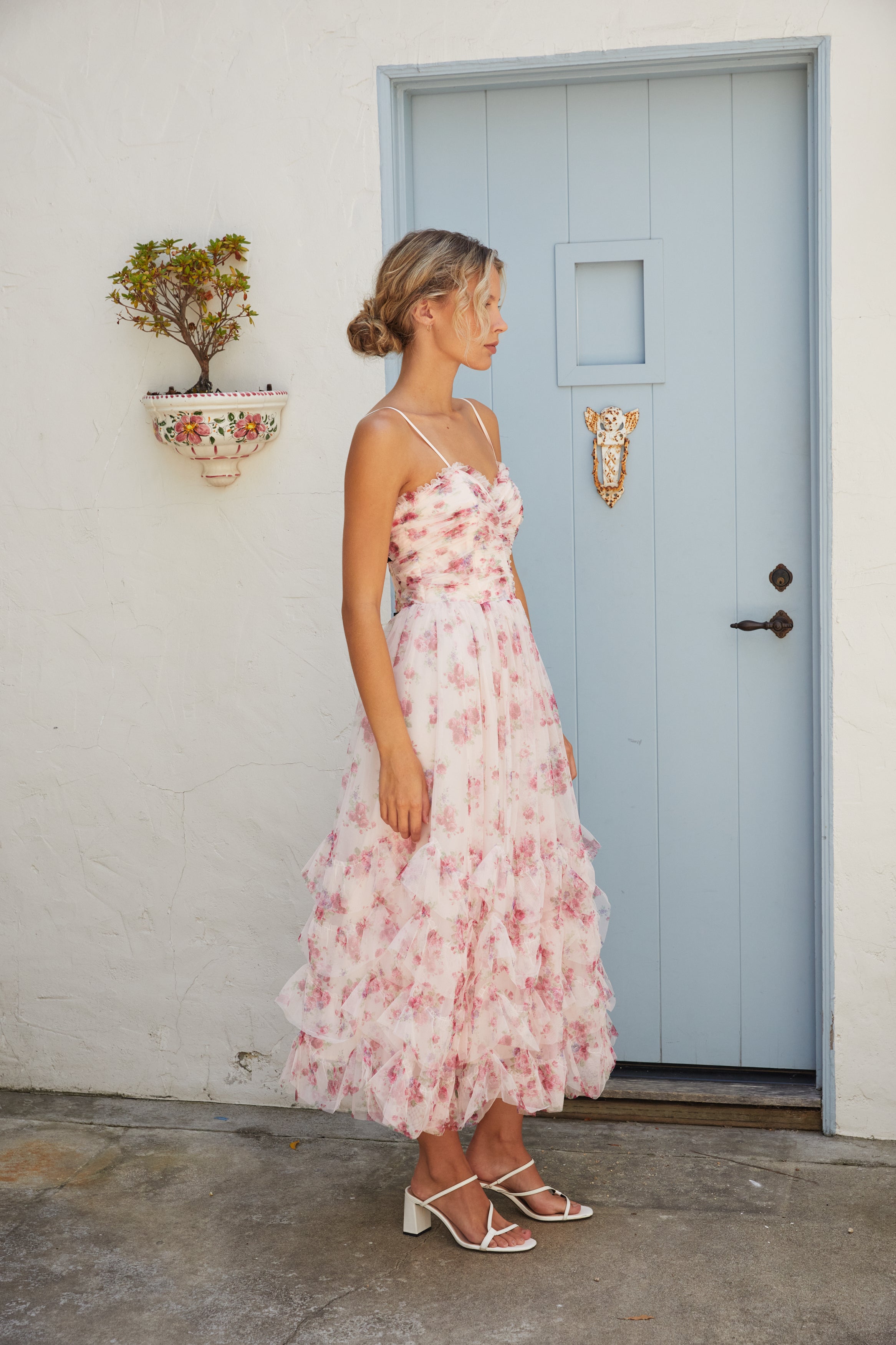 Irina Ruffle Dress - Pink