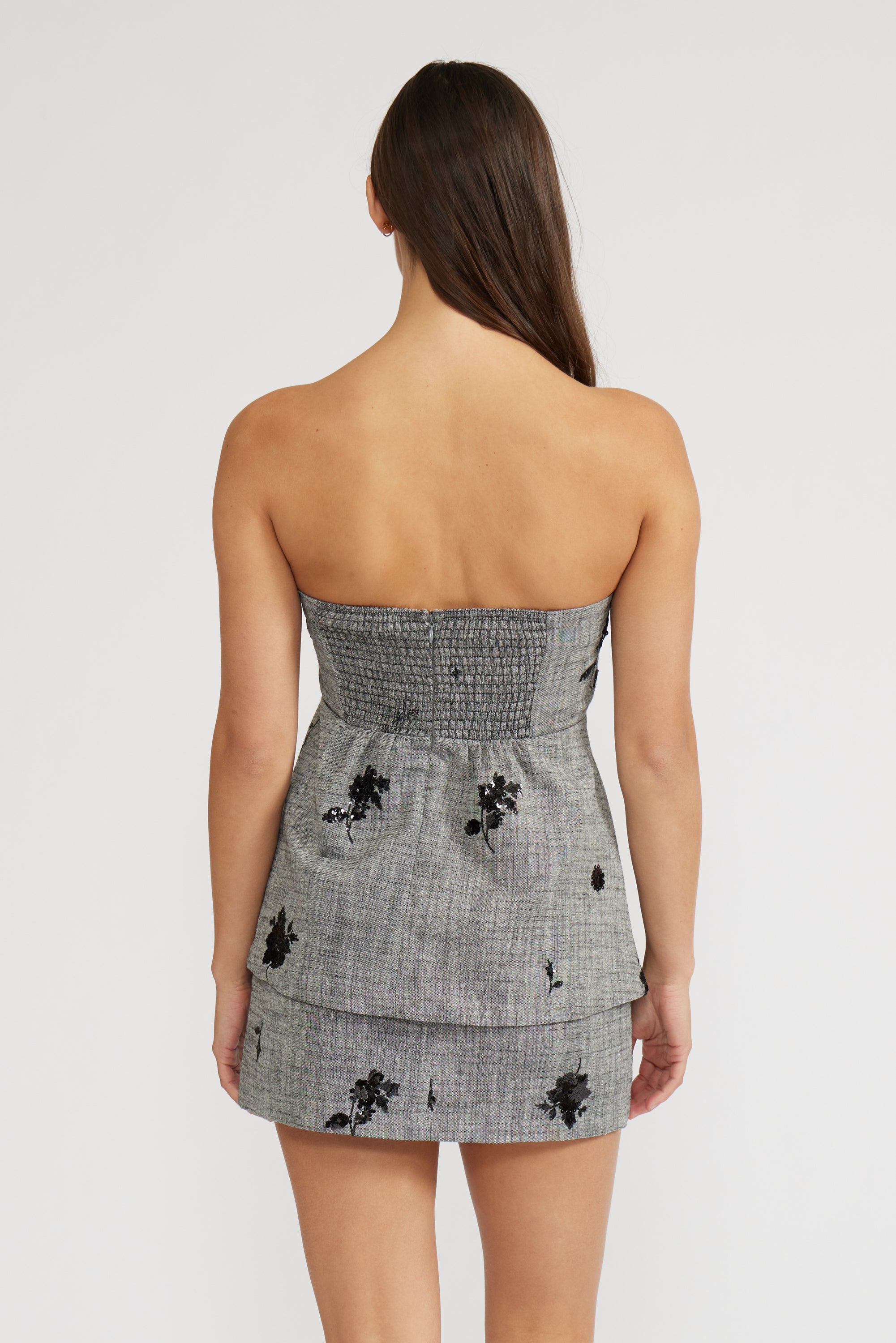 Stefania Mini Skirt - Grey