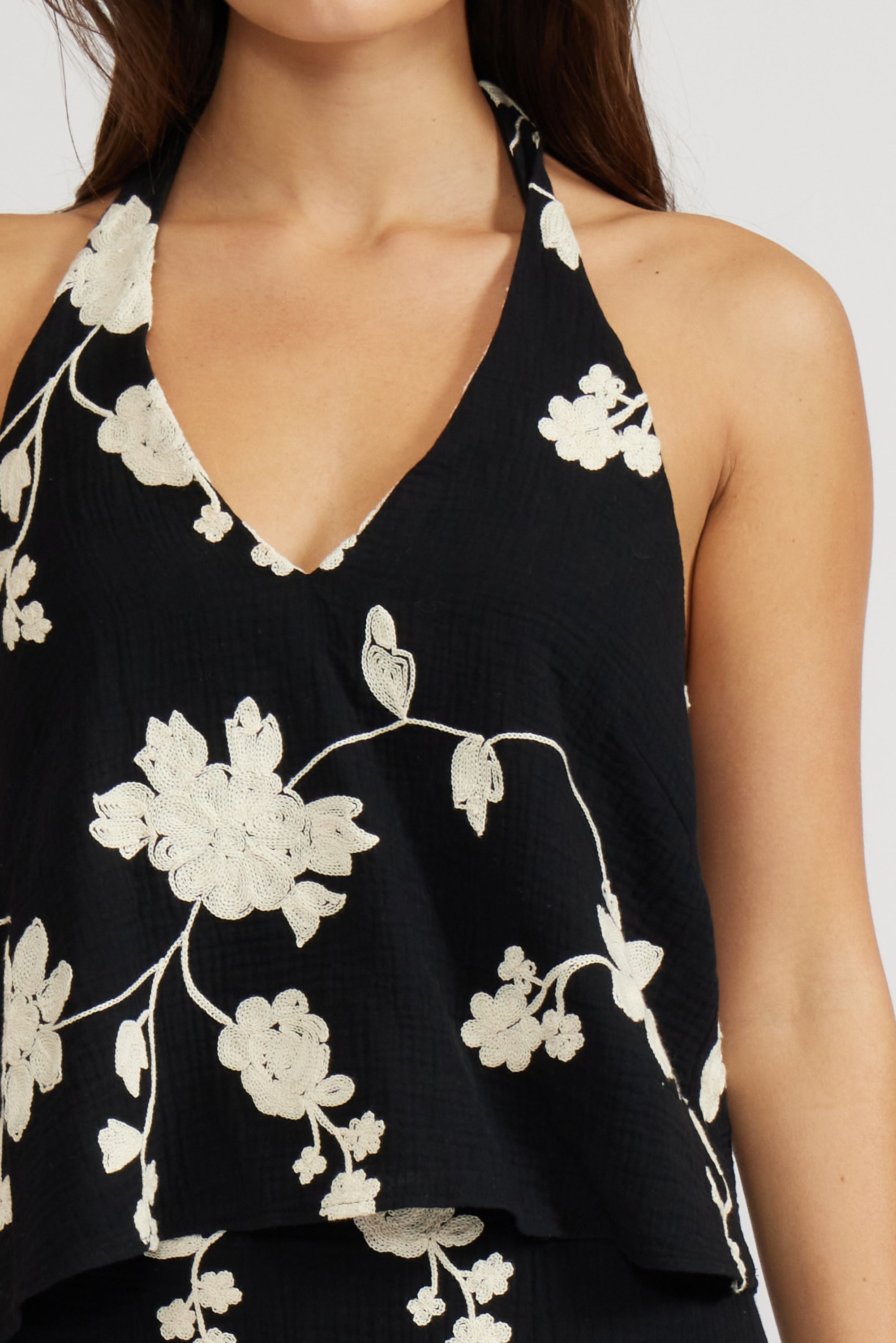 Fia Halter Top - Black