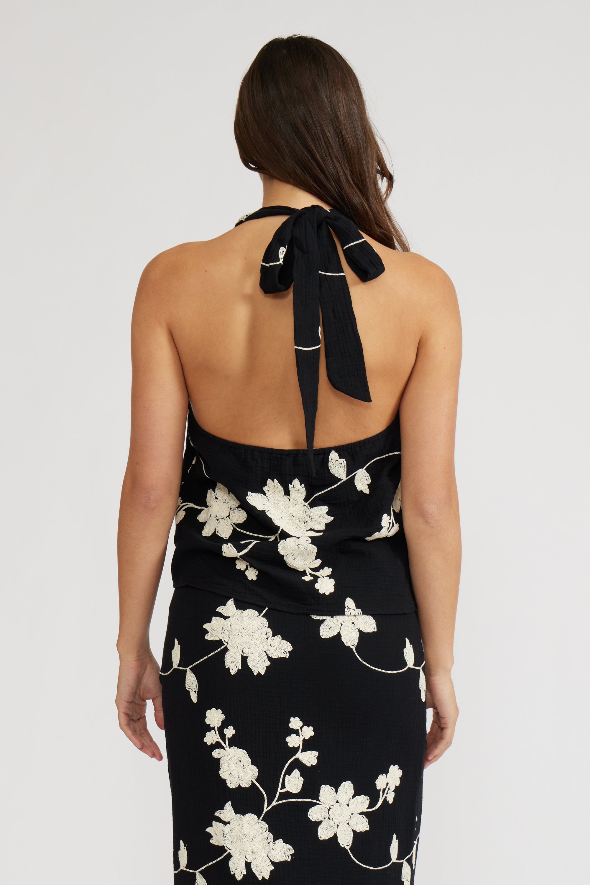 Fia Halter Top - Black