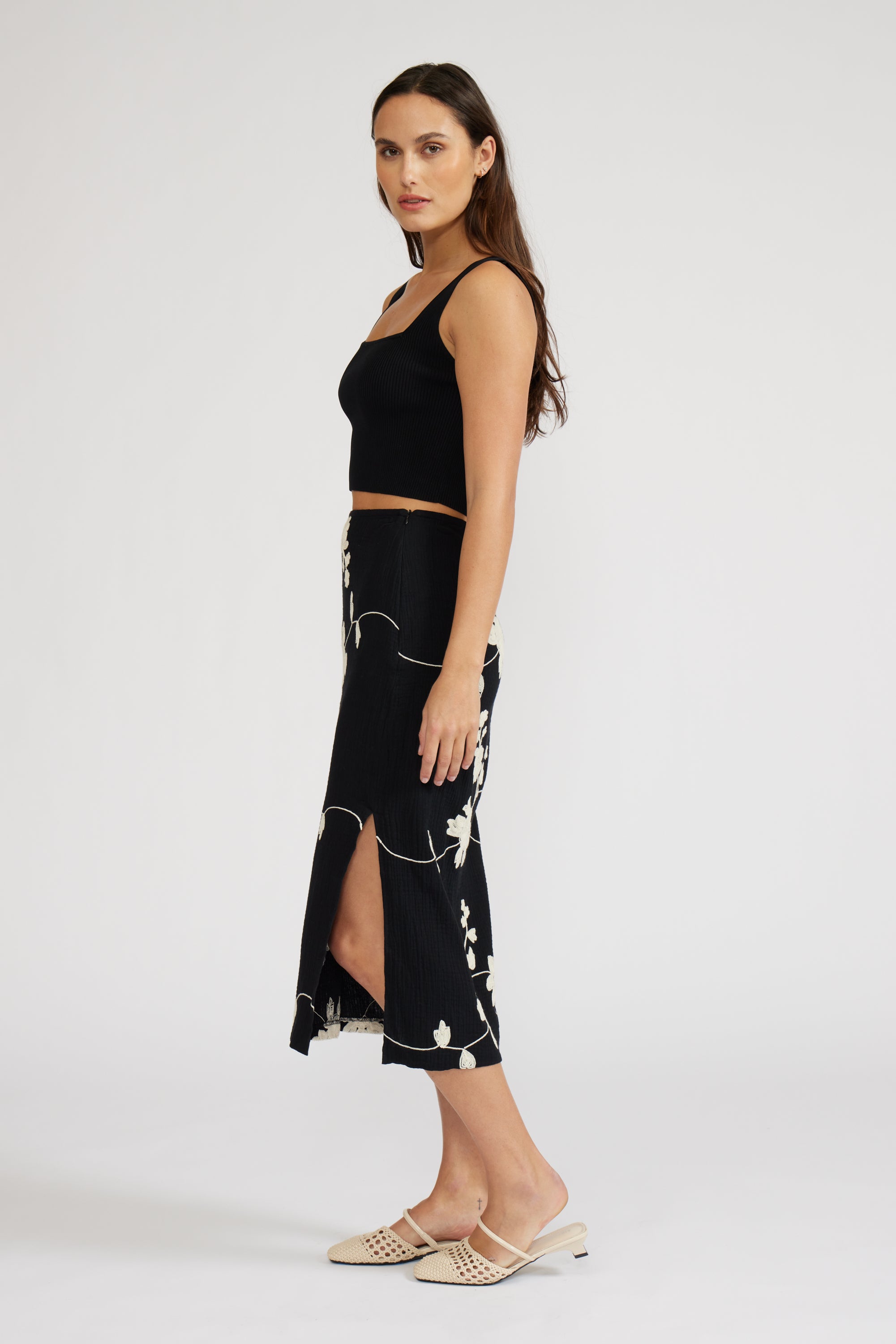 Baez Crop Top - Black