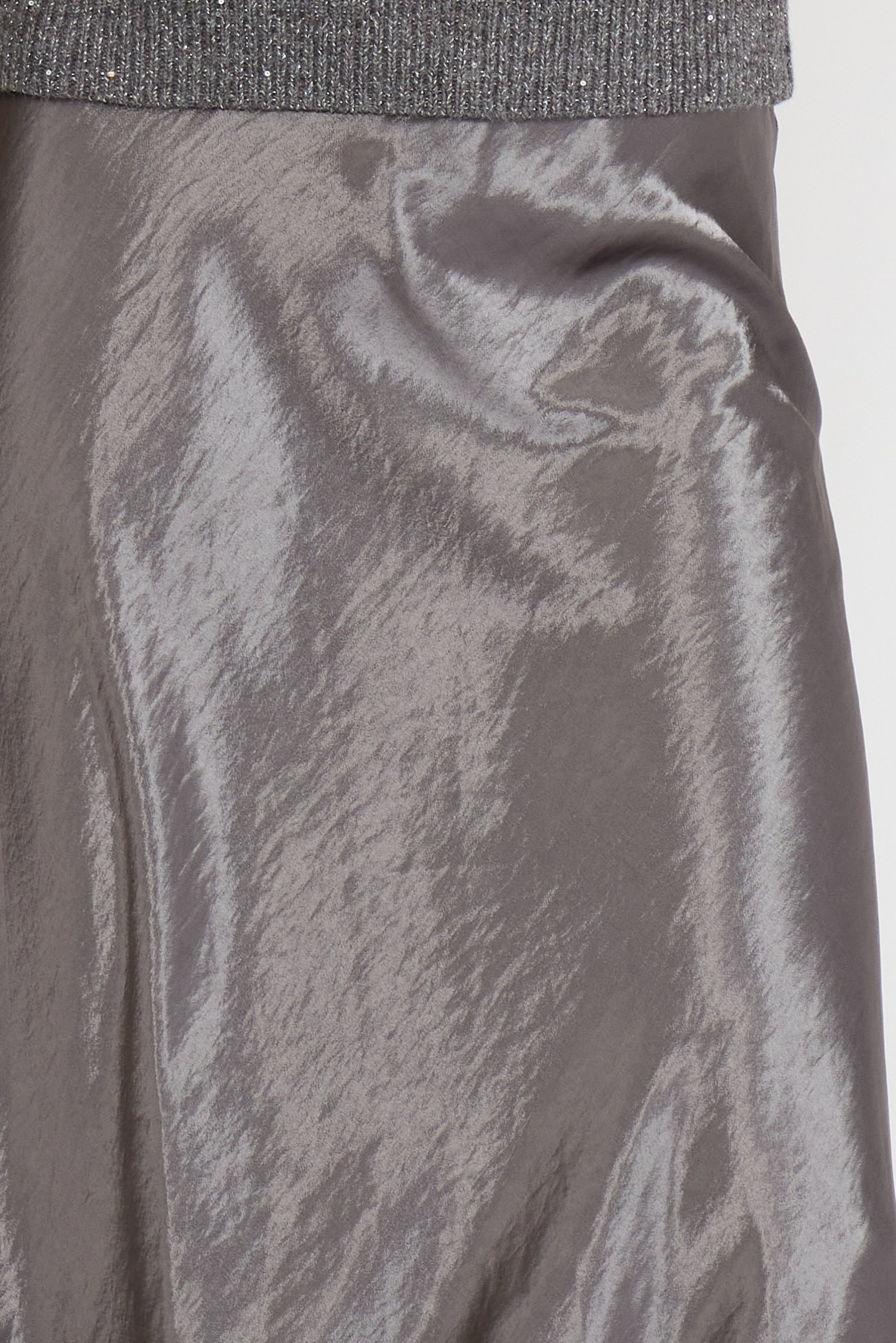Barbara Satin Skirt - Pewter