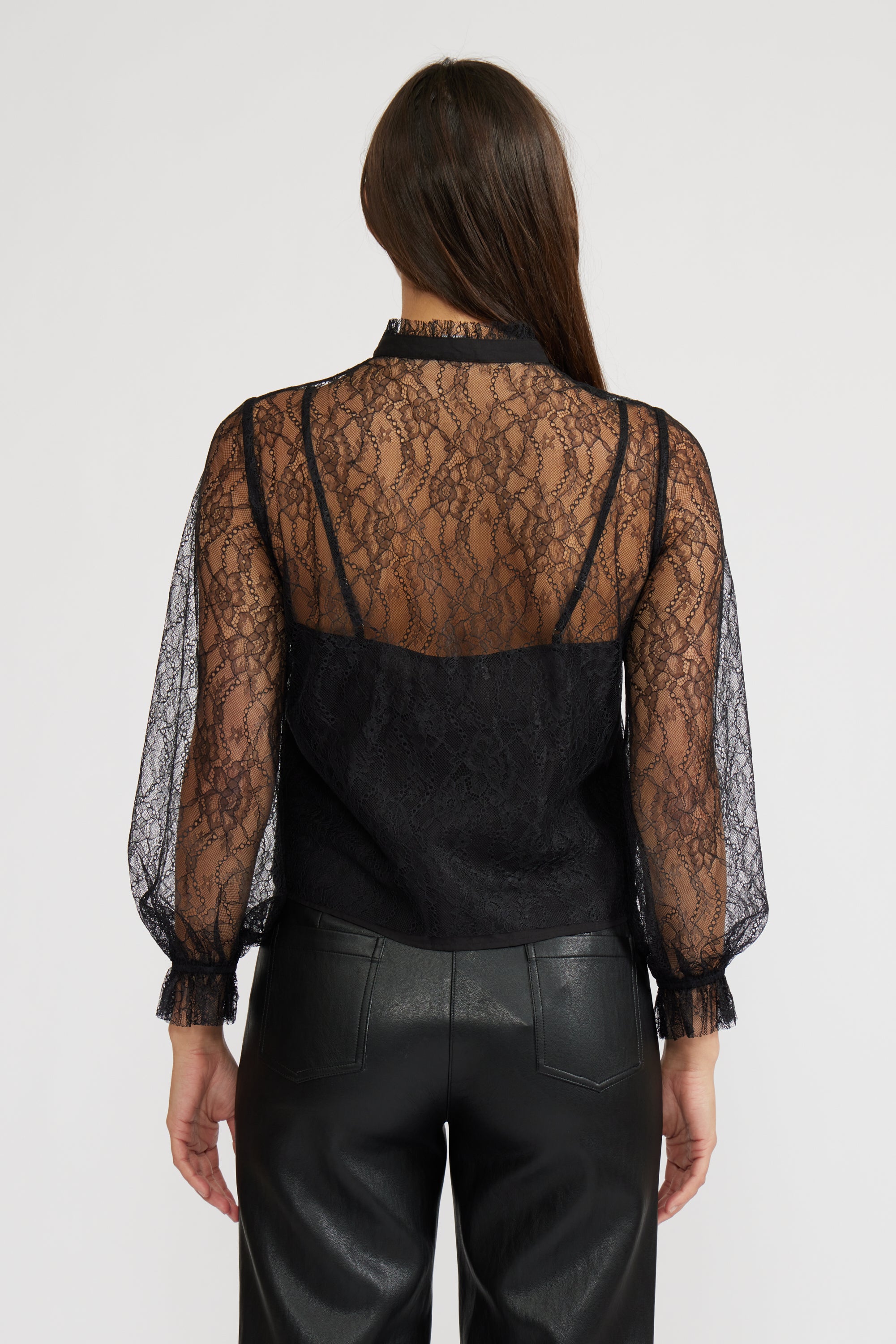 Lizette Lace Top - Black