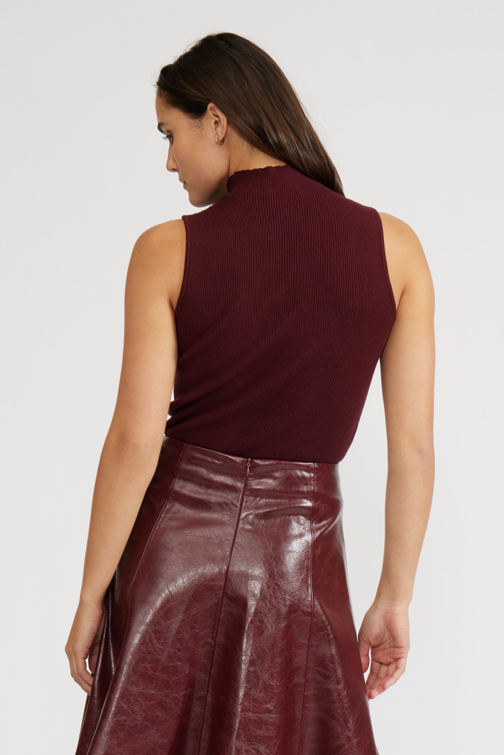 Marcel Knit Top - Burgundy