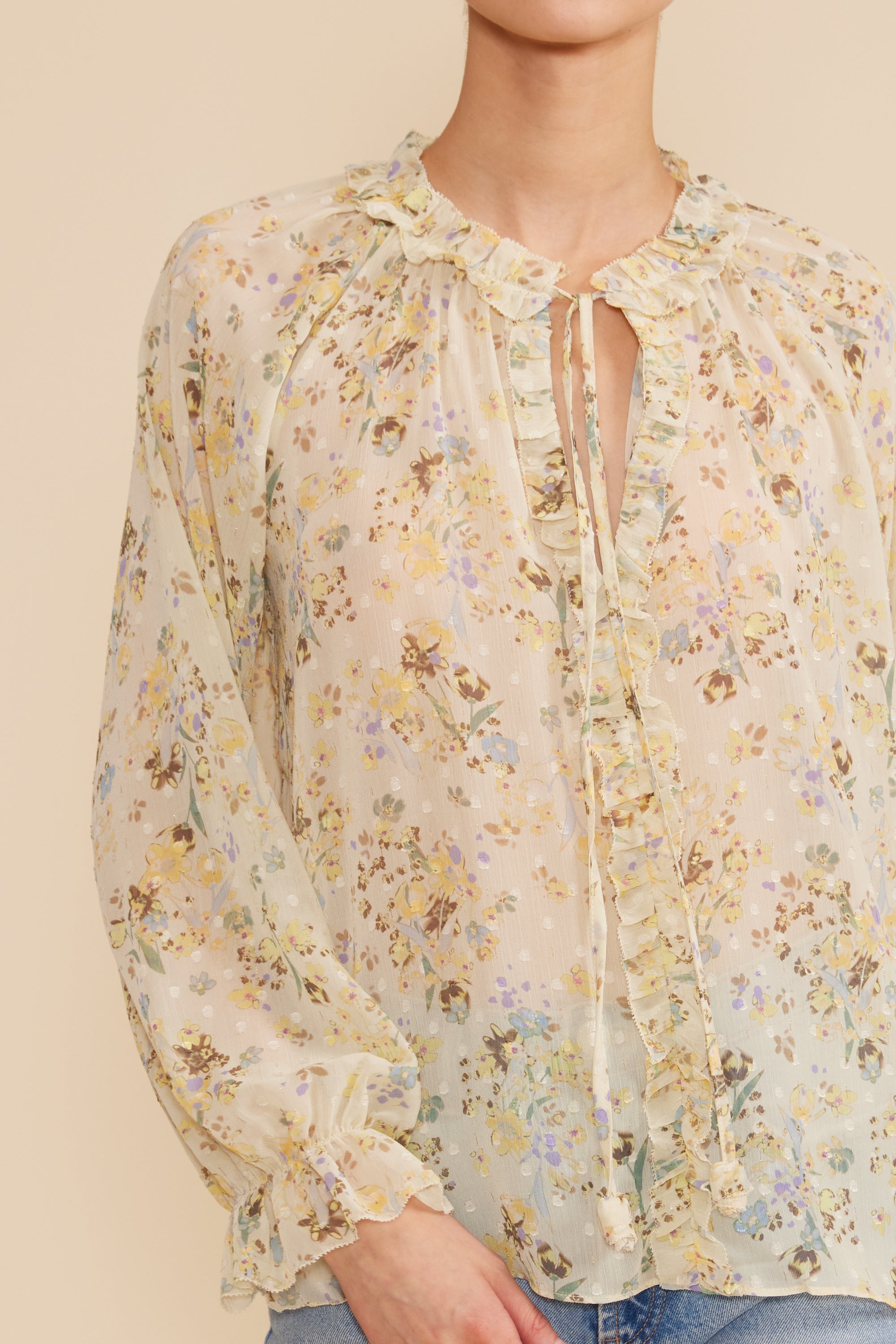 Keiko Floral Blouse - Yellow