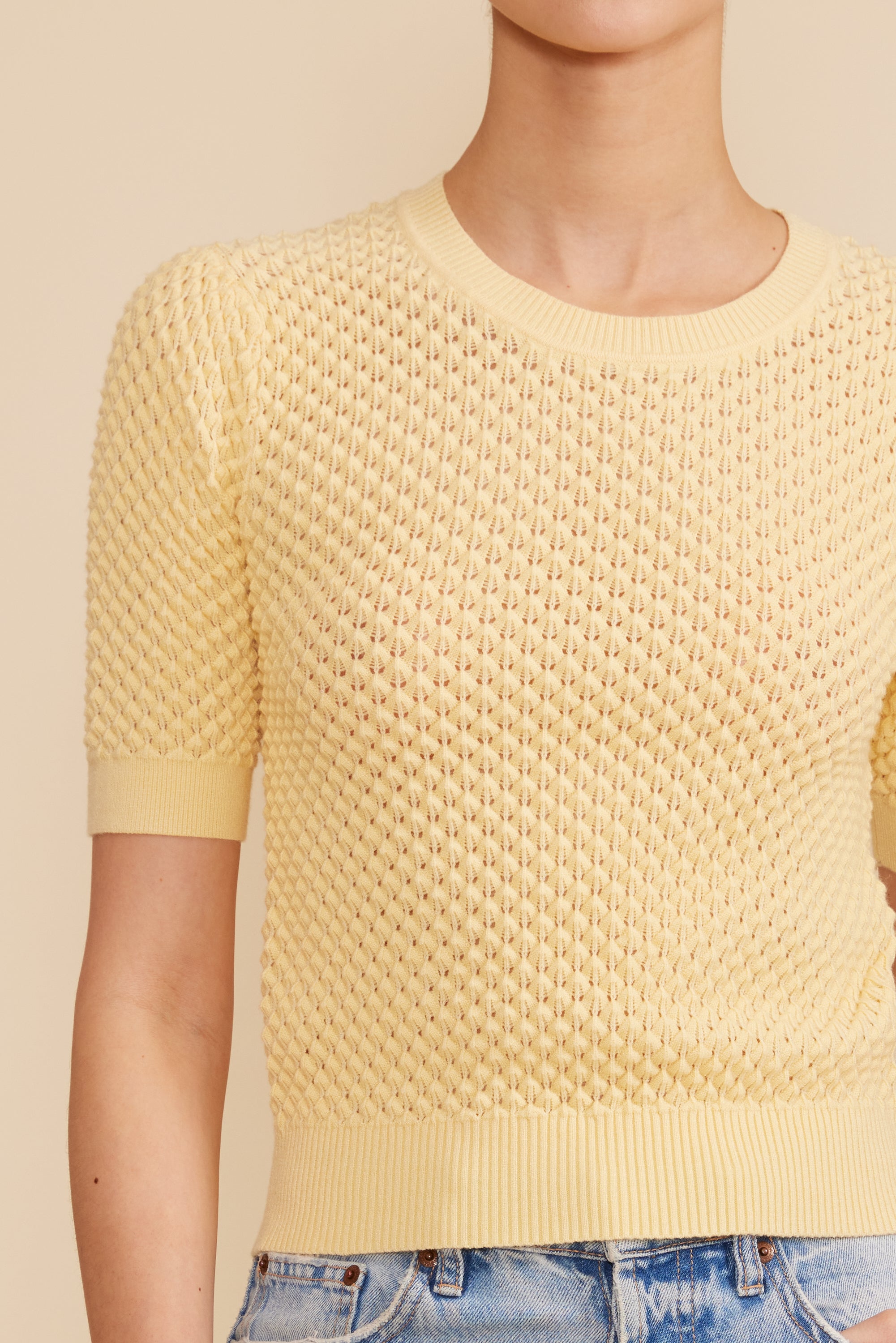 Elise Knit Top - Yellow