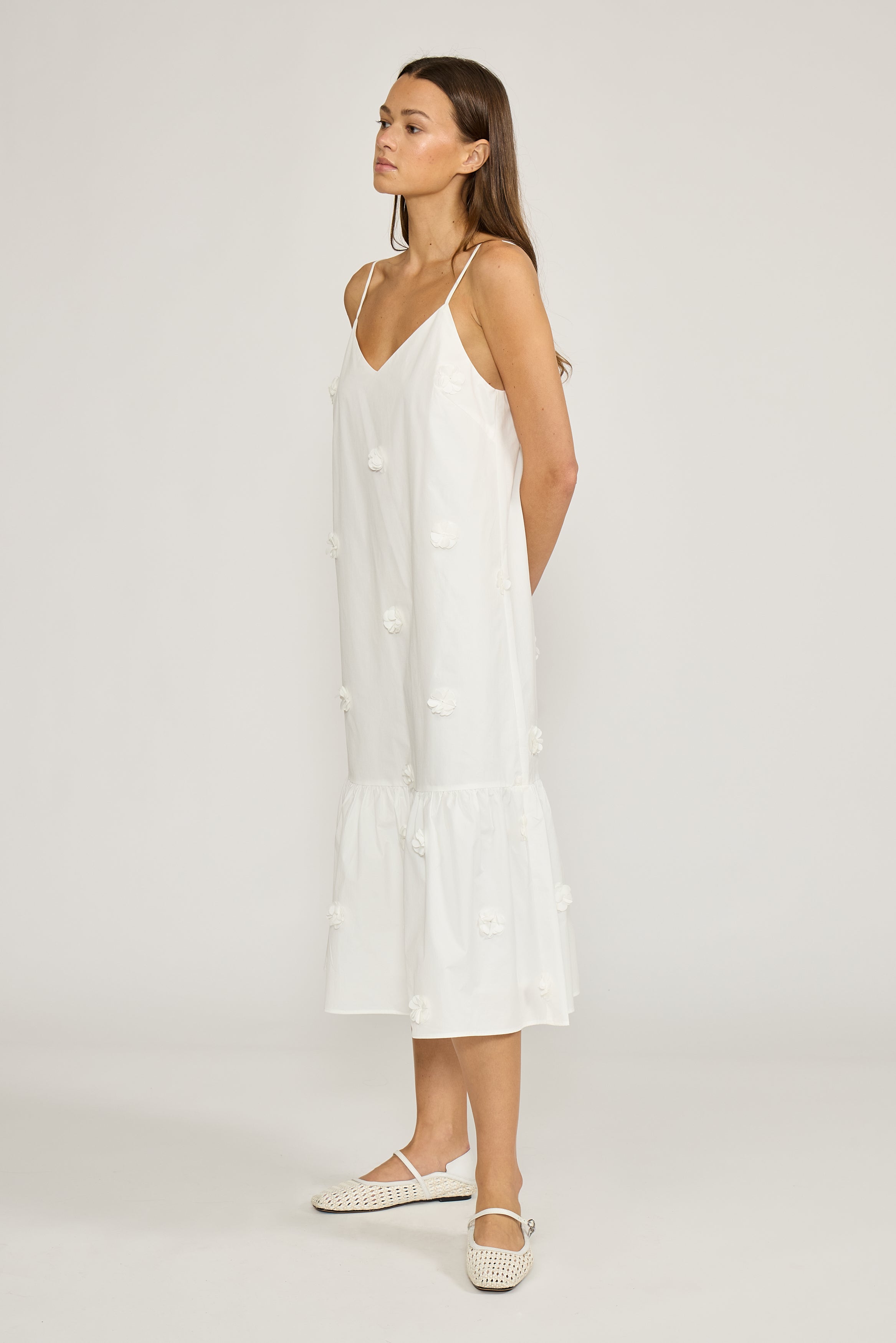 Galina Midi Dress - White