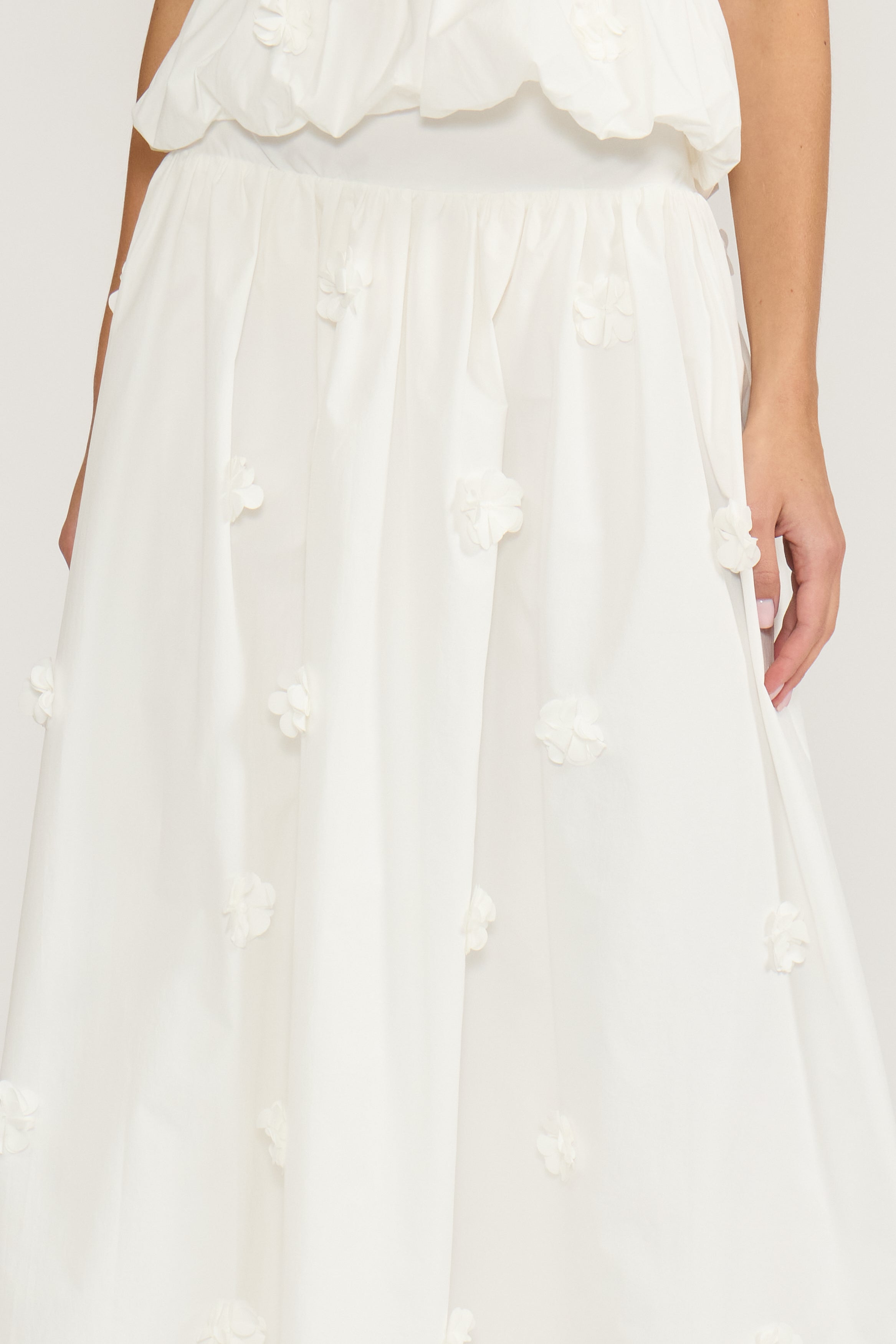 Lyndie Floral Skirt - White