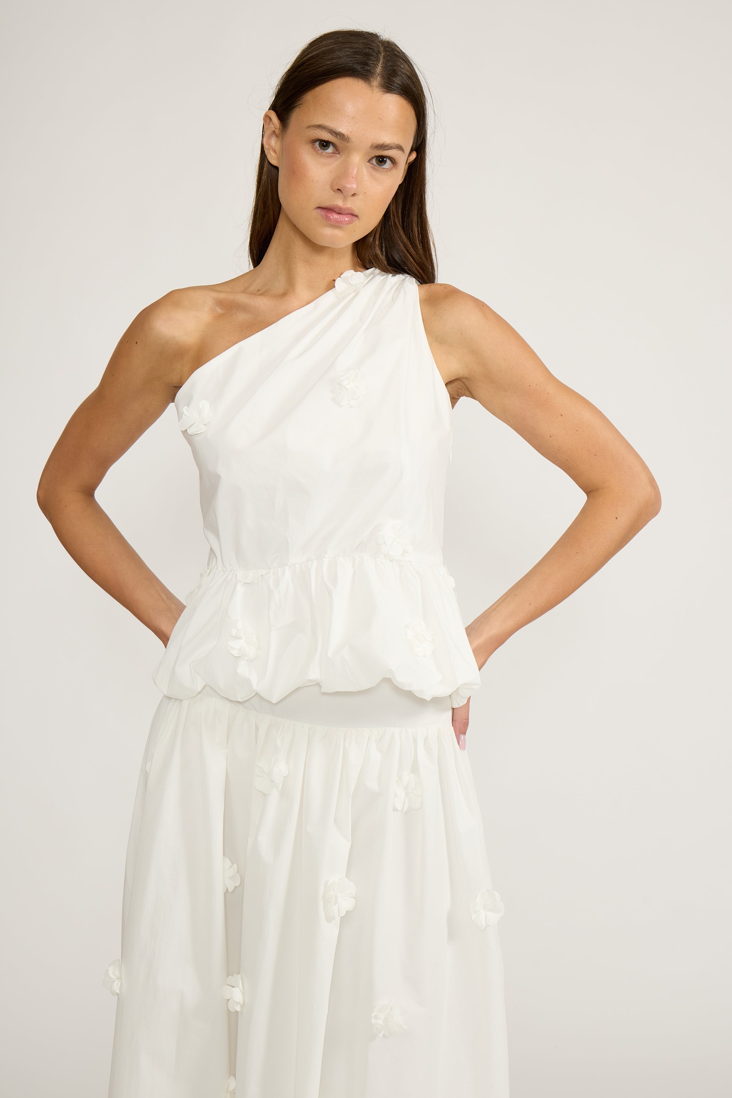 Gwynn Floral Top - White