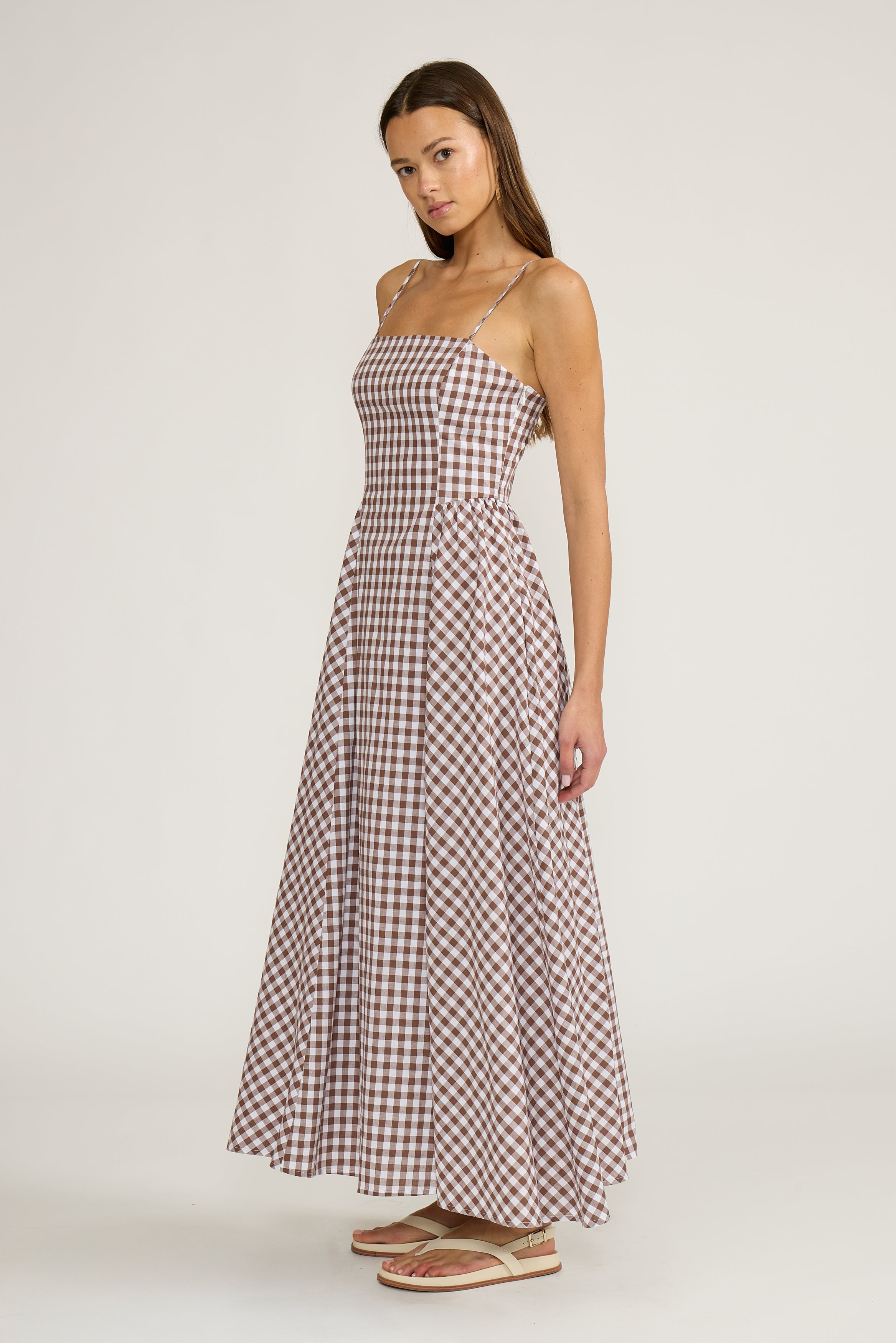 Kalley Maxi Dress - Brown